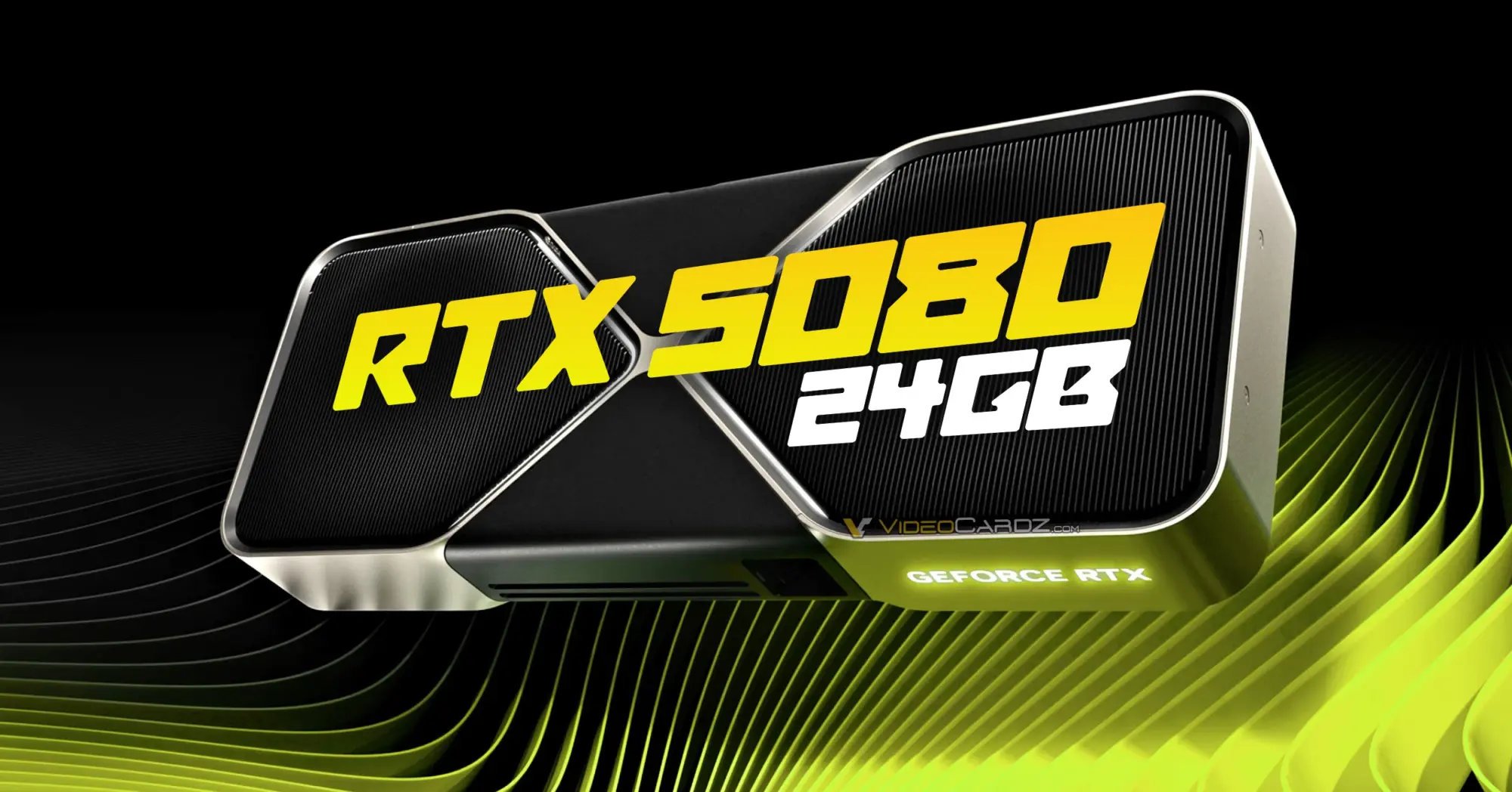 L'hypothétique GeForce RTX 5080 24 Go de précise. © VideoCardz