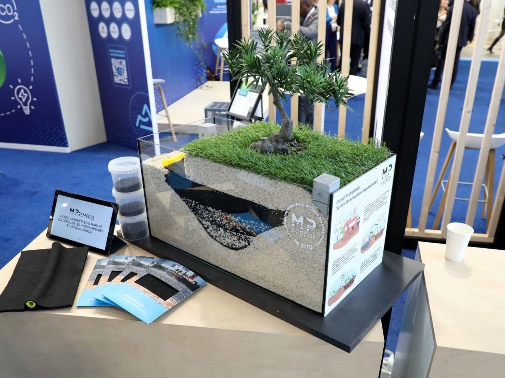 Un échantillon du concept révolutionnaire proposé par MP Geotex. © MP Geotex