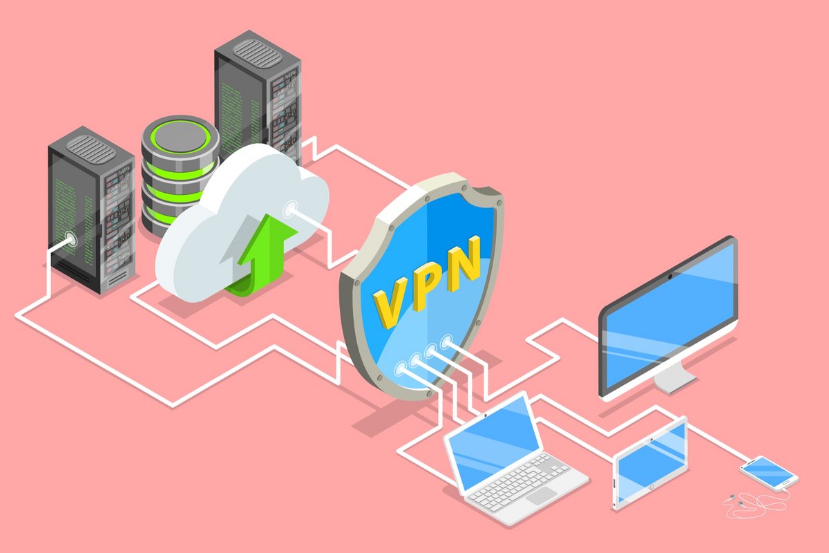 Un VPN crée un tunnel chiffré entre votre appareil et Internet, fait passer vos données par un serveur distant et masque votre adresse IP pour protéger vos activités en ligne. © TarikVision / Shutterstock
