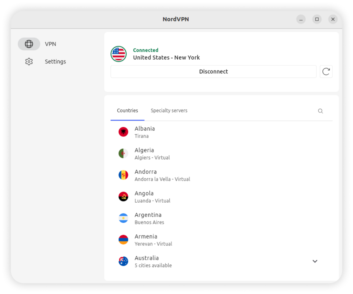 NordVPN sur Linux ©NordVPN