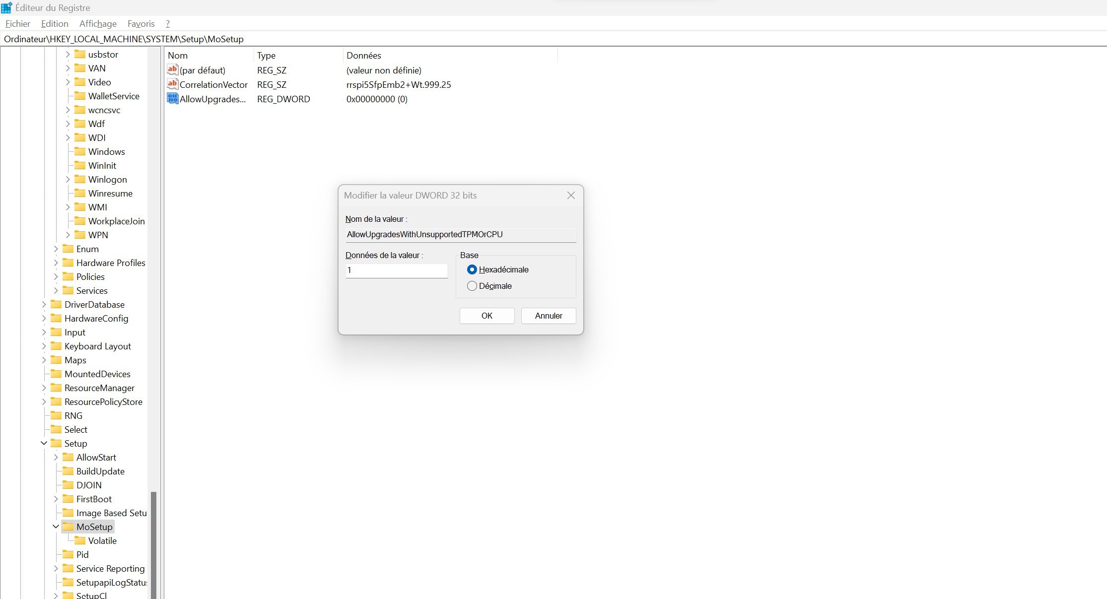 Modifier le registre Windows 11 © Alexandre Schmid pour Clubic