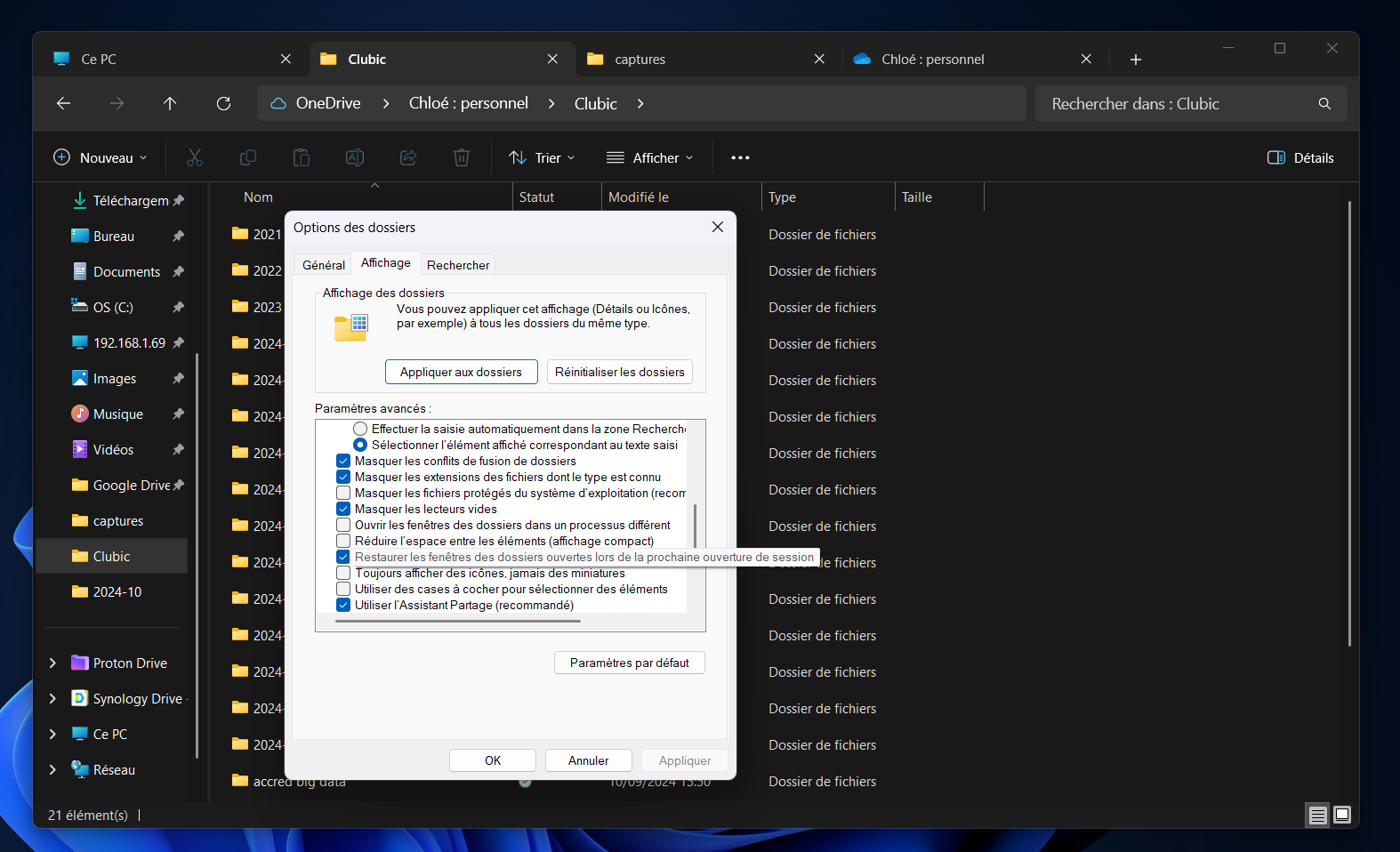 Avec la restauration de l'état de l'Explorateur, finie l'angoisse de perdre tous ses onglets ouverts avant d'avoir pu faire le tri © Clubic