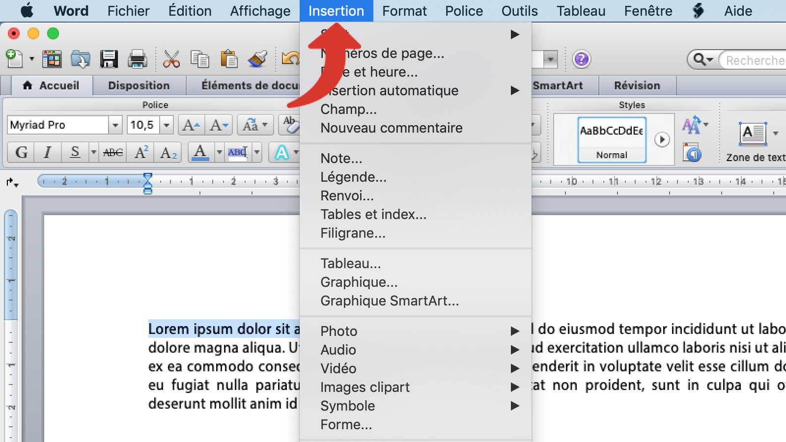 tutoriel word