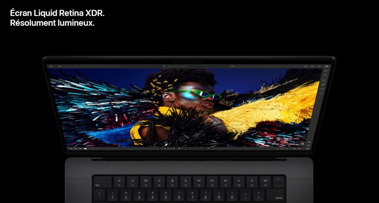 L'écran Liquid Retina XDR du MacBook Pro M4 © Apple