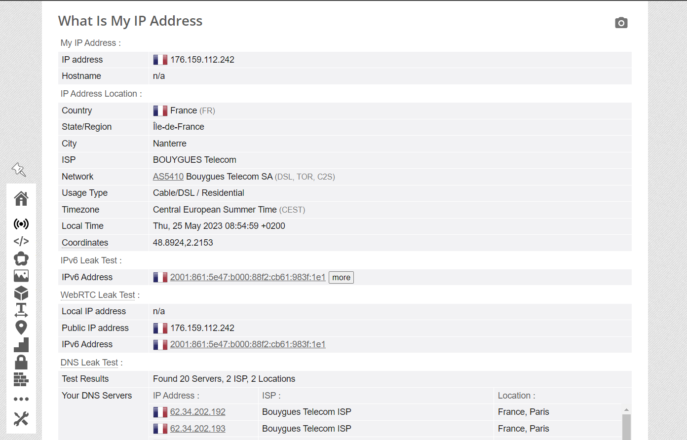 adresse ip browserleaks