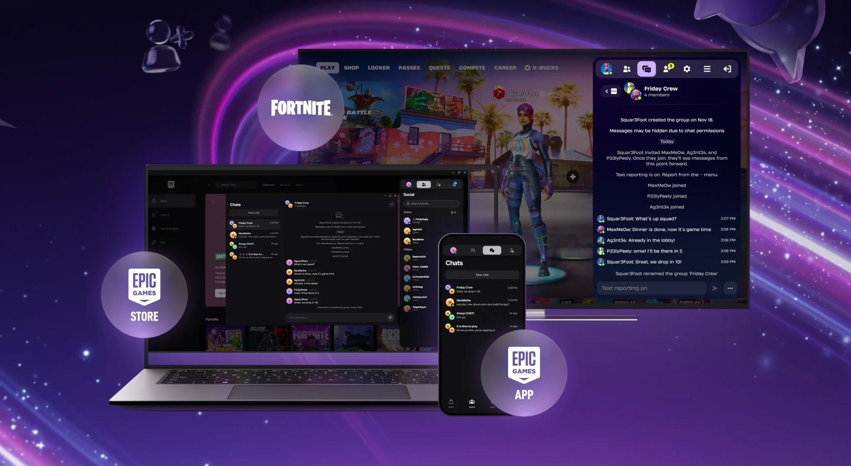 Toute la partie « sociale » du client Epic Games est particulièrement décriée. ©Epic Games