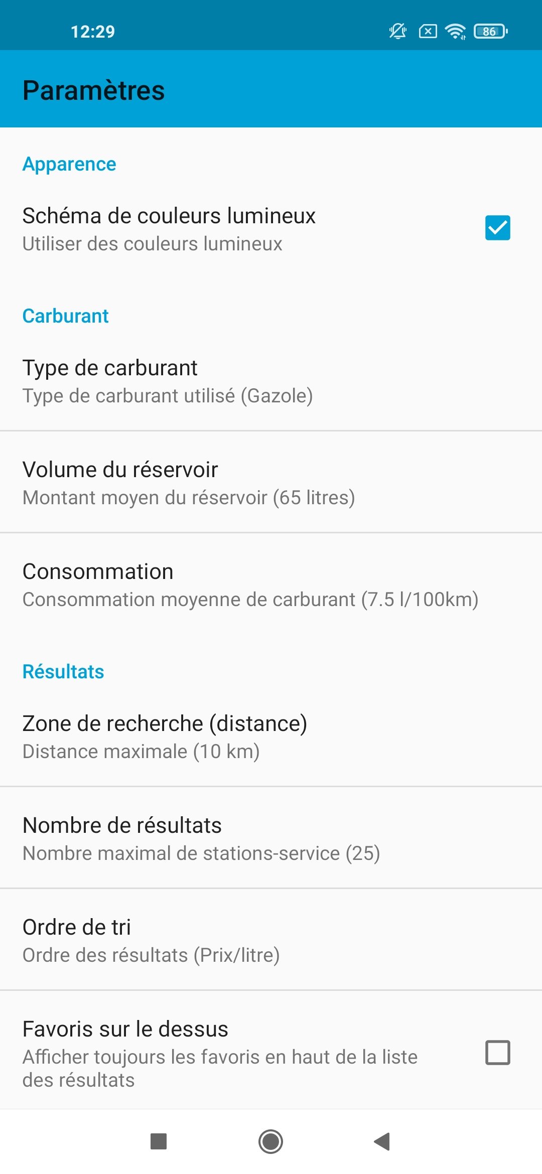 Carburant moins cher screen 6