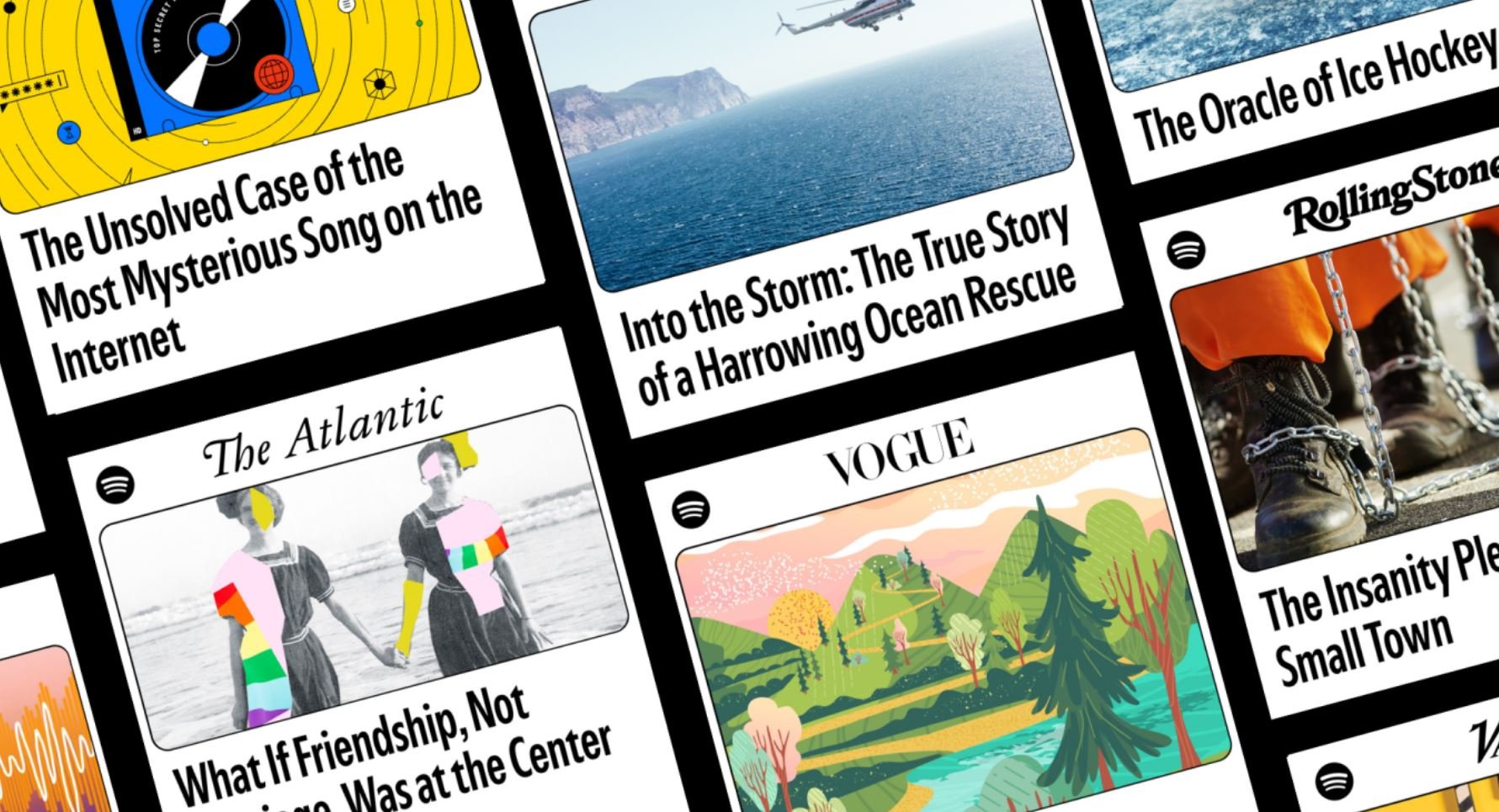 Spotify teste une nouvelle fonction de "magazines audio". ©Spotify