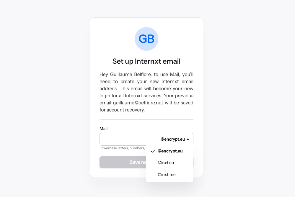 Internxt Mail
