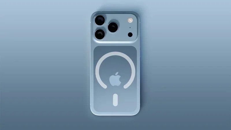 Visuel d'iPhone 17 Pro avec les empreintes du MagSafe. ©Majin Bu