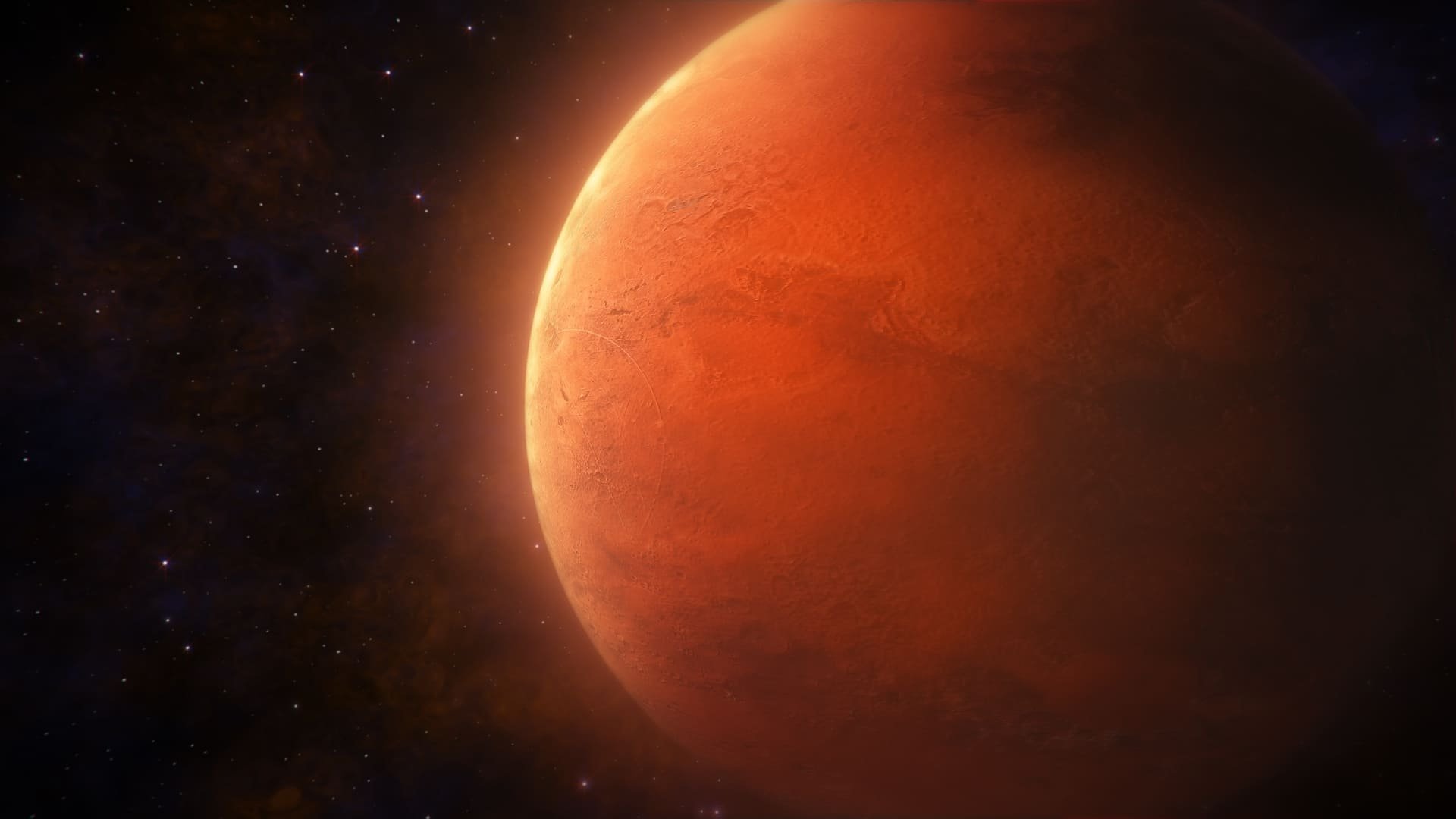 Sous la surface de Mars, une couche de magma riche en fer pourrait s'accumuler au-dessus du noyau. © BankBever / Shutterstock