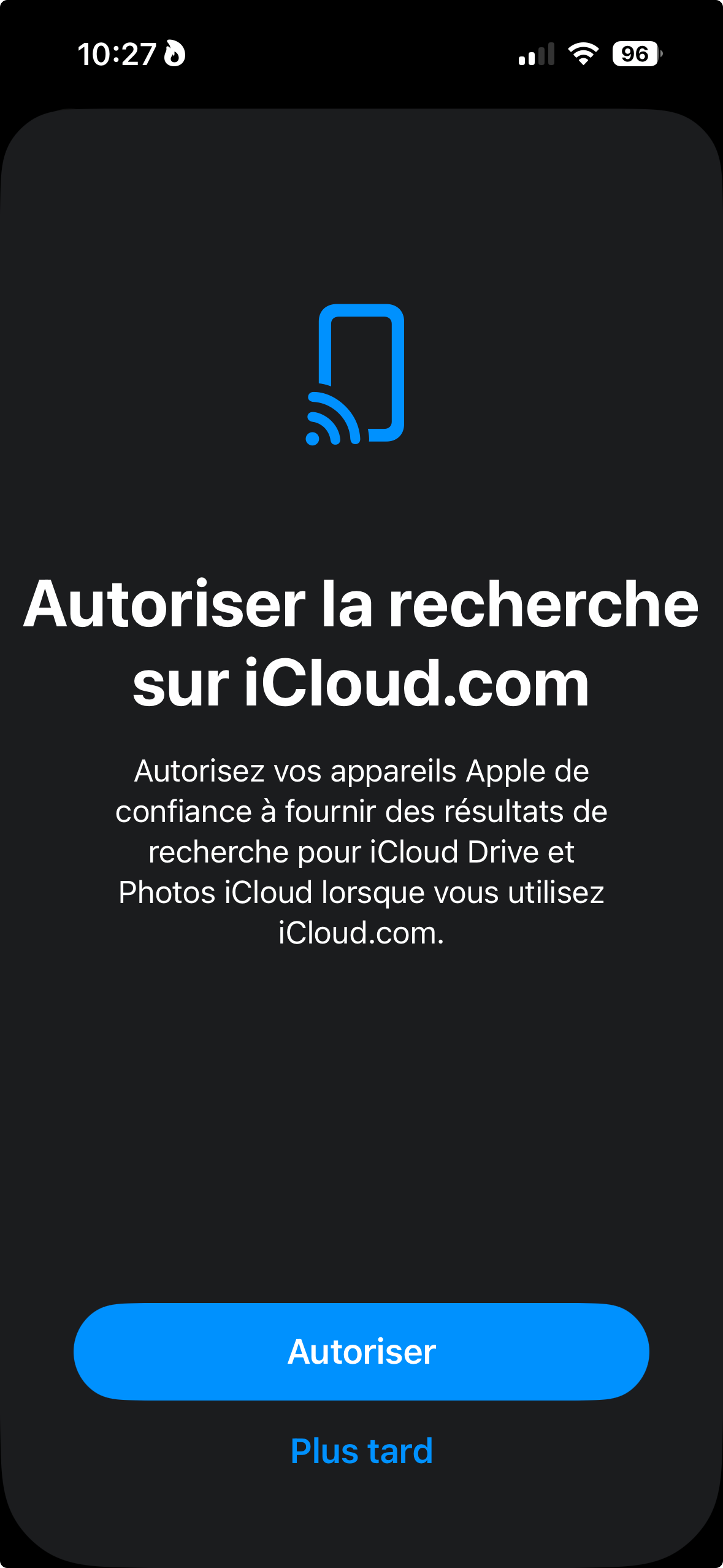 recherche icloud