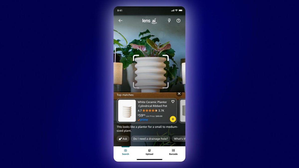 Rufus, l'assistant IA d'Amazon, alimente son nouvel outil, Lens Live - ©Amazon