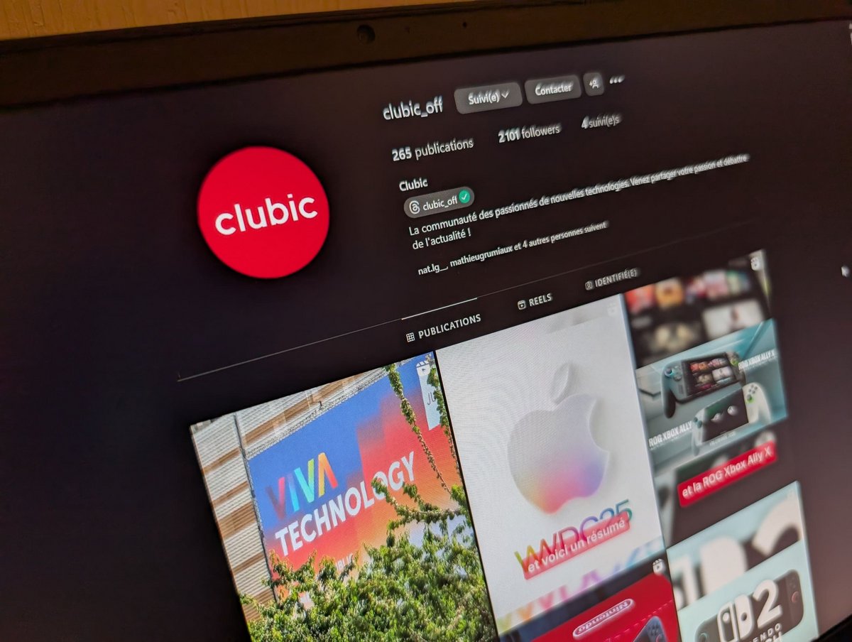 Un aperçu du compte Instagram de Clubic © Alexandre Boero / Clubic