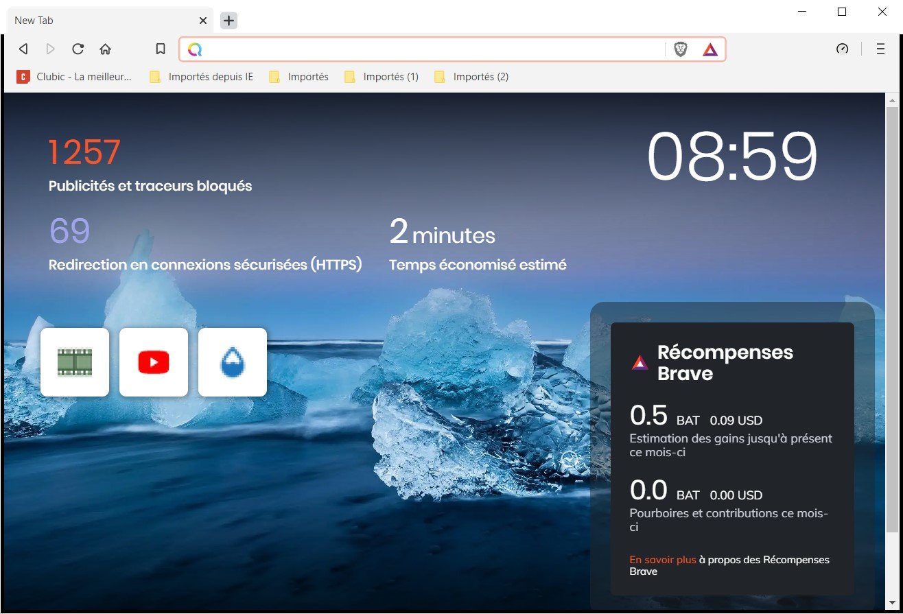 La page d'accueil