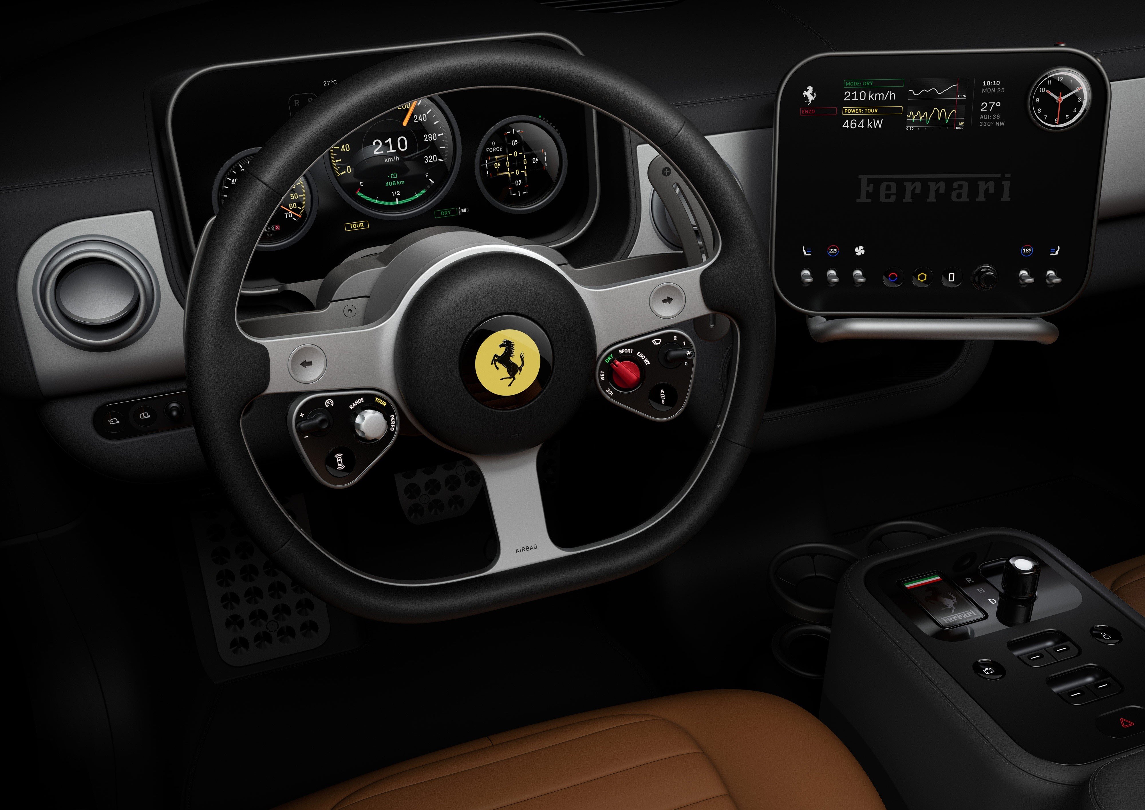 Ferrari confie l’intérieur de son premier modèle à deux figures emblématiques du design industriel. © Ferrari