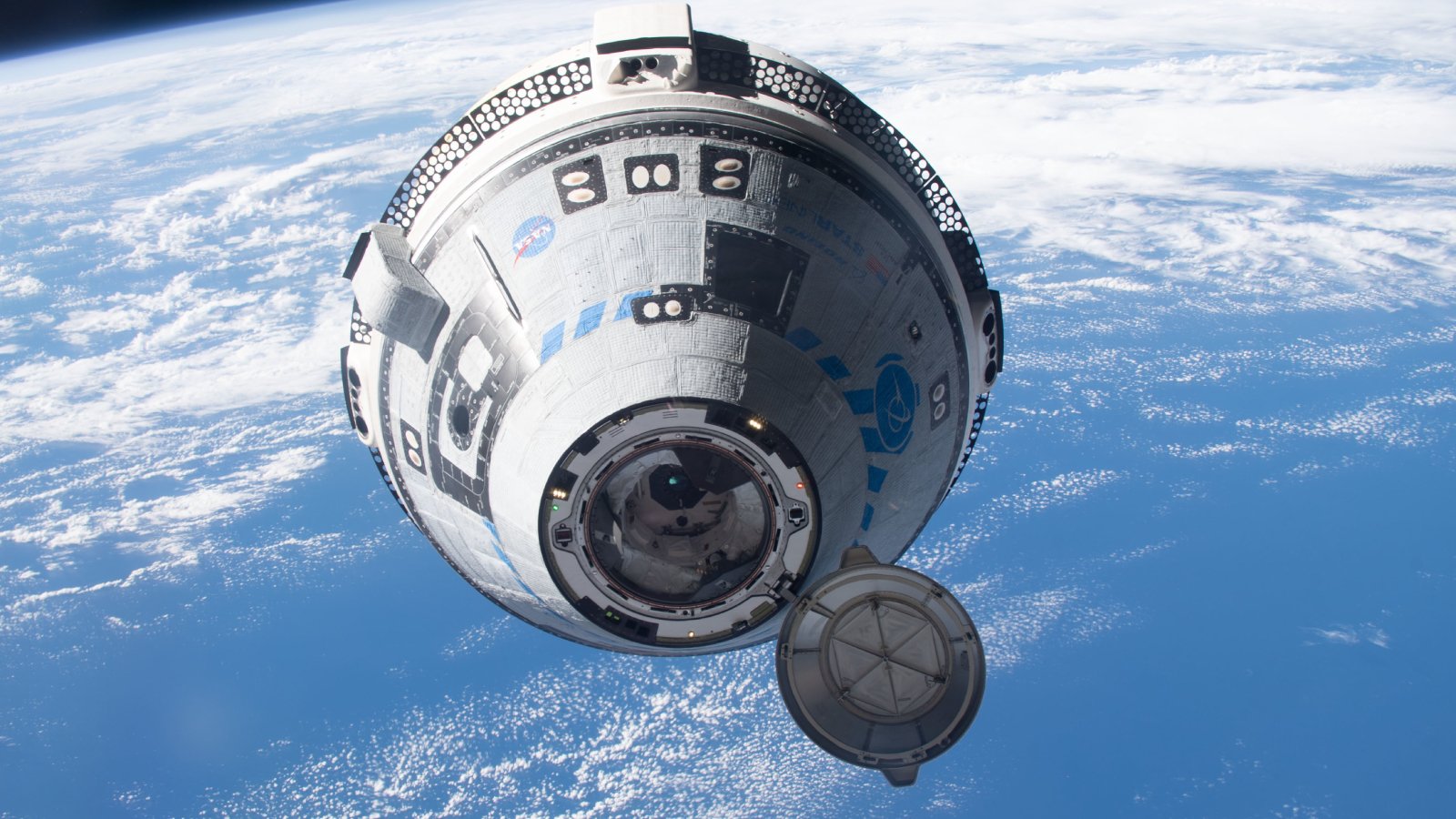 La capsule Starliner lors de sa seule et unique approche de l'ISS. ©NASA