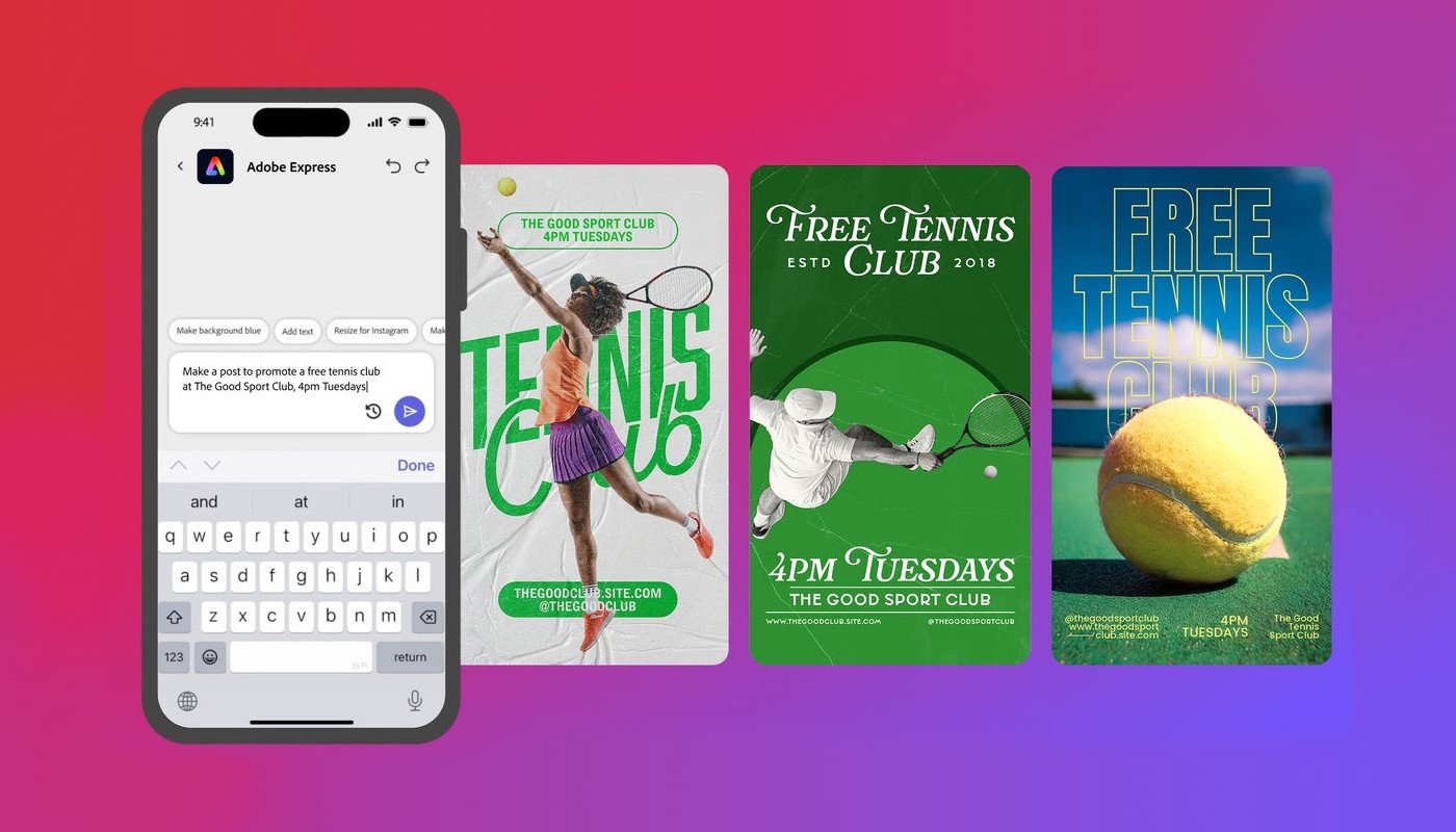 L'agent IA créatif n'est plus très loin. Ici, l'intelligence artificielle à l'œuvre dans Adobe Express. ©Adobe