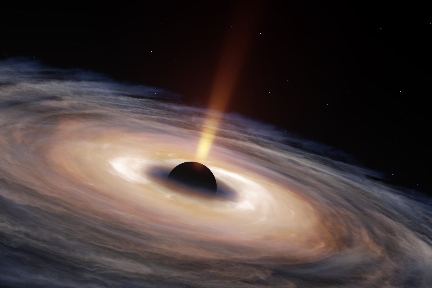 Vision d'artiste d'un trou noir. ©Sahara Prince / Shutterstock