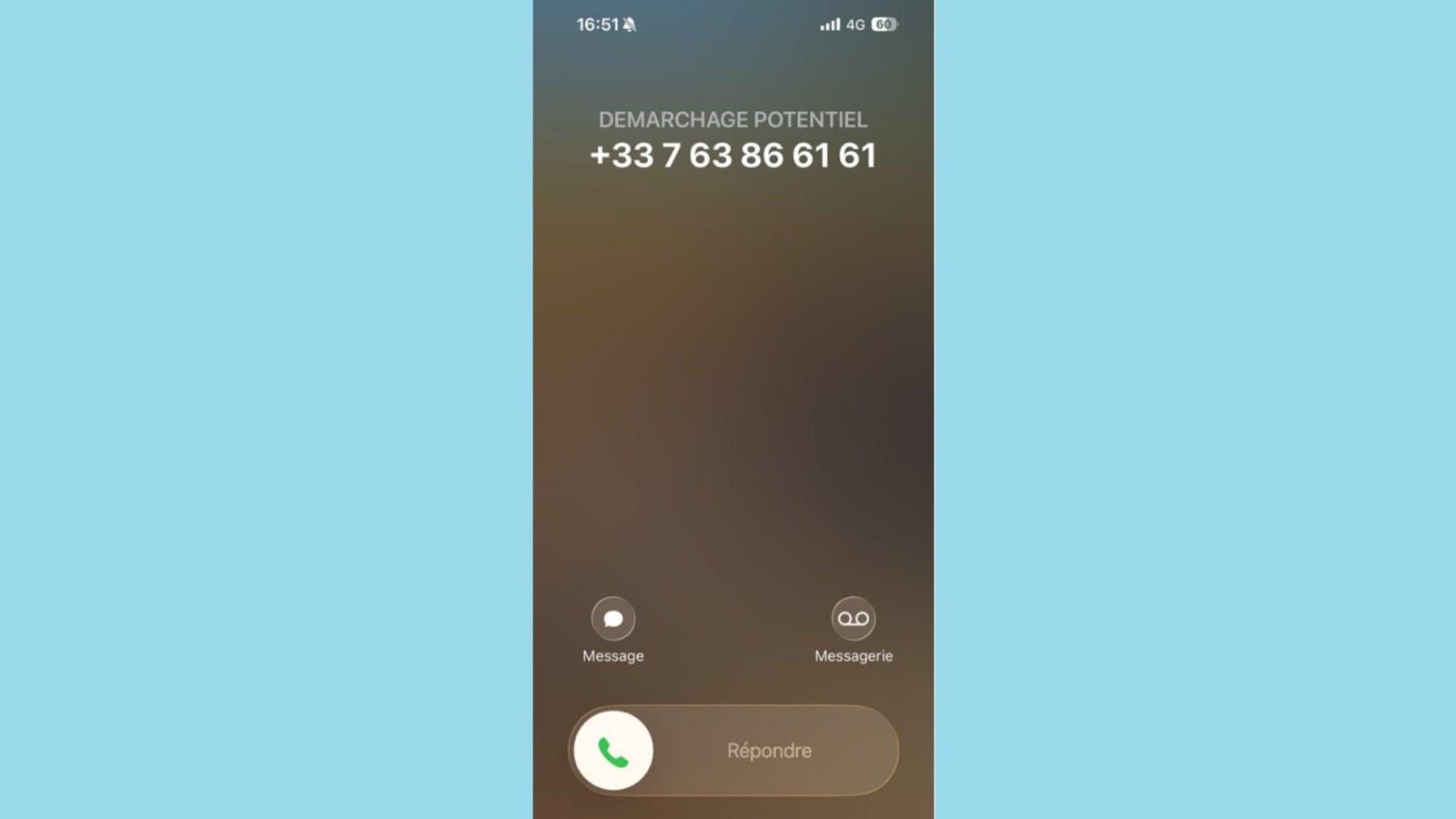La nouvelle alerte d'Anti-Spam s'affiche directement sur l'écran d'appel, sans aucune application à installer. © Bouygues Telecom / Clubic