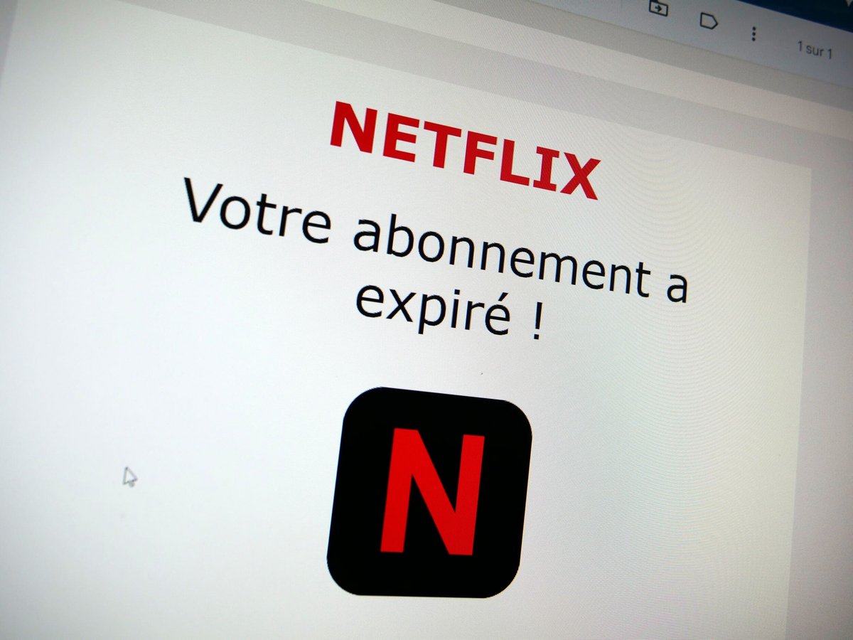 Voici un aperçu de l'e-mail de phishing Netflix qui circule en ce moment © Alexandre Boero / Clubic
