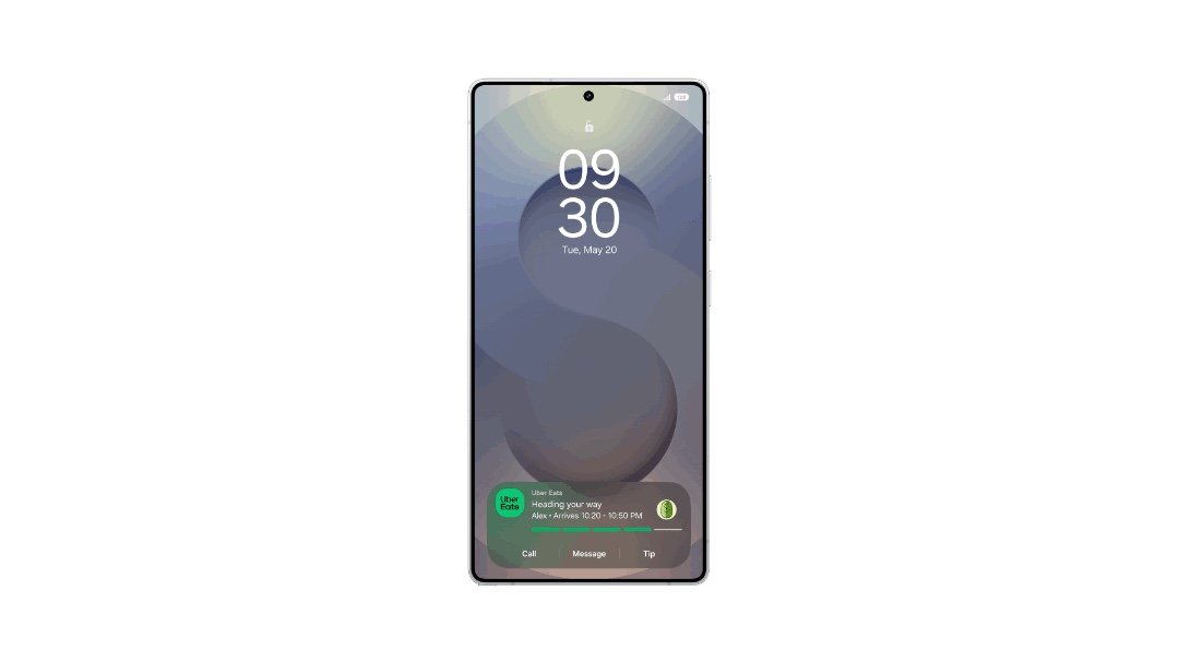 La Live Update Uber Eats sur Android 16 © Google