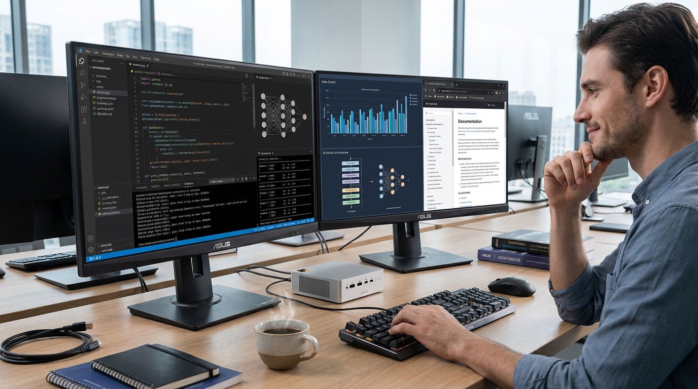 Possible que l'Ascent QN10 soit moins chaud que la tasse de café de cet utilisateur. ©Asus x Qualcomm