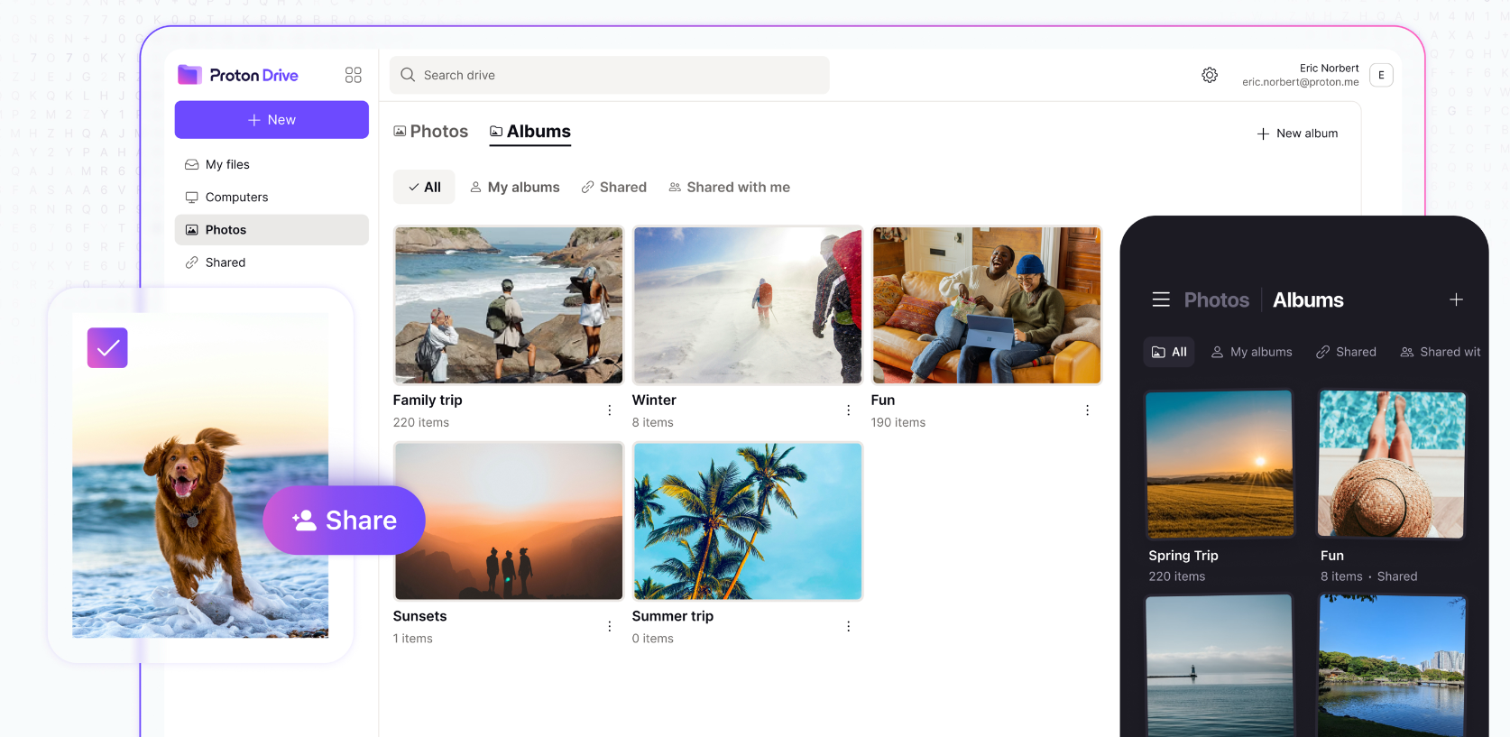 Proton lance ses albums photos, sa version sécurisée de Google Photos ©Proton