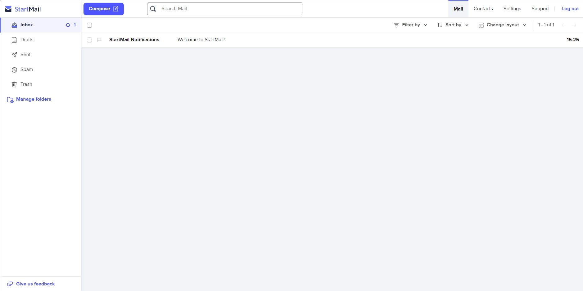 StartMail boite de réception