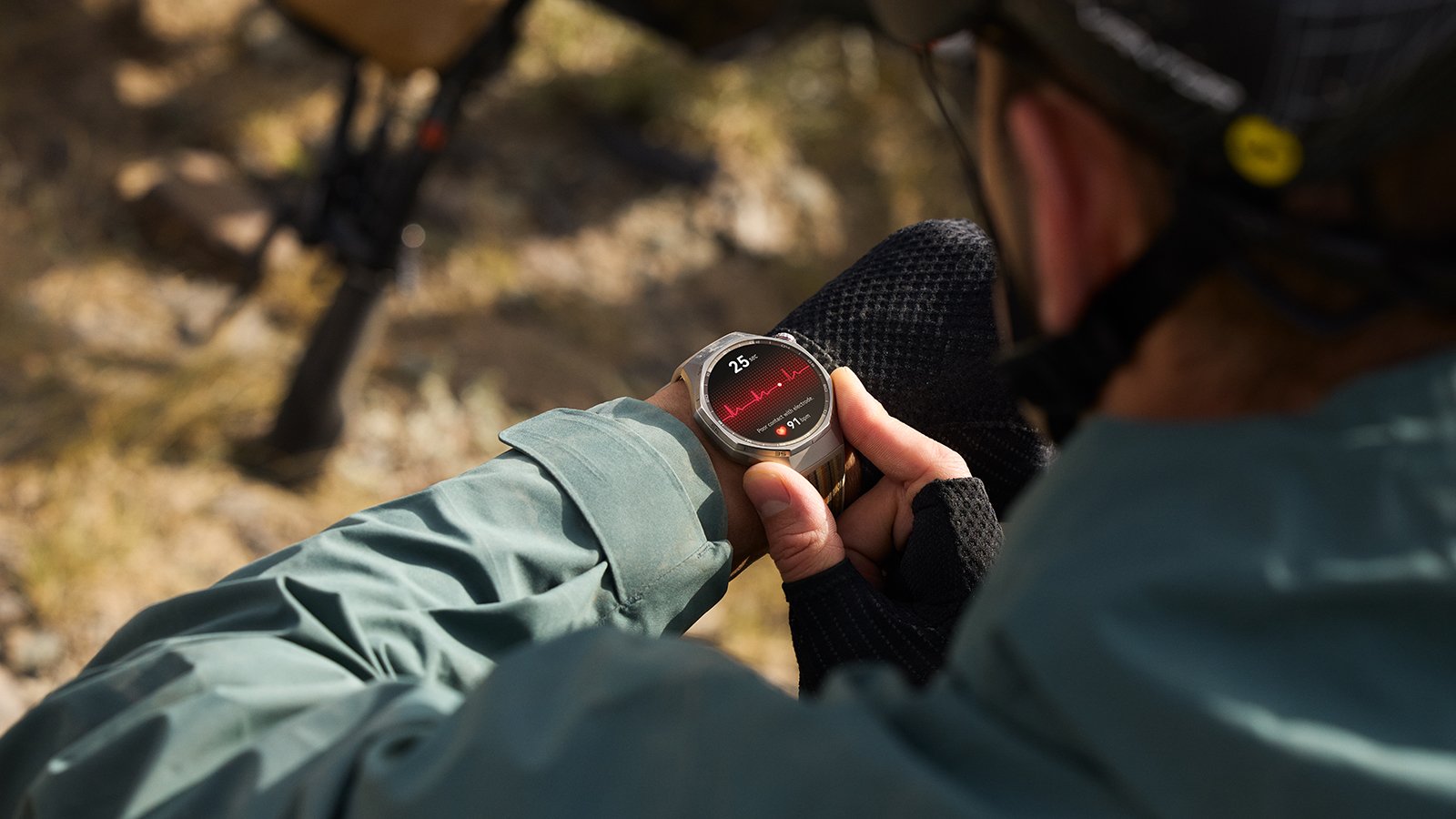 La HUAWEI Watch GT 6 affiche en temps réel toutes les données d’effort essentielles, avec une lisibilité parfaite même en plein soleil ©HUAWEI