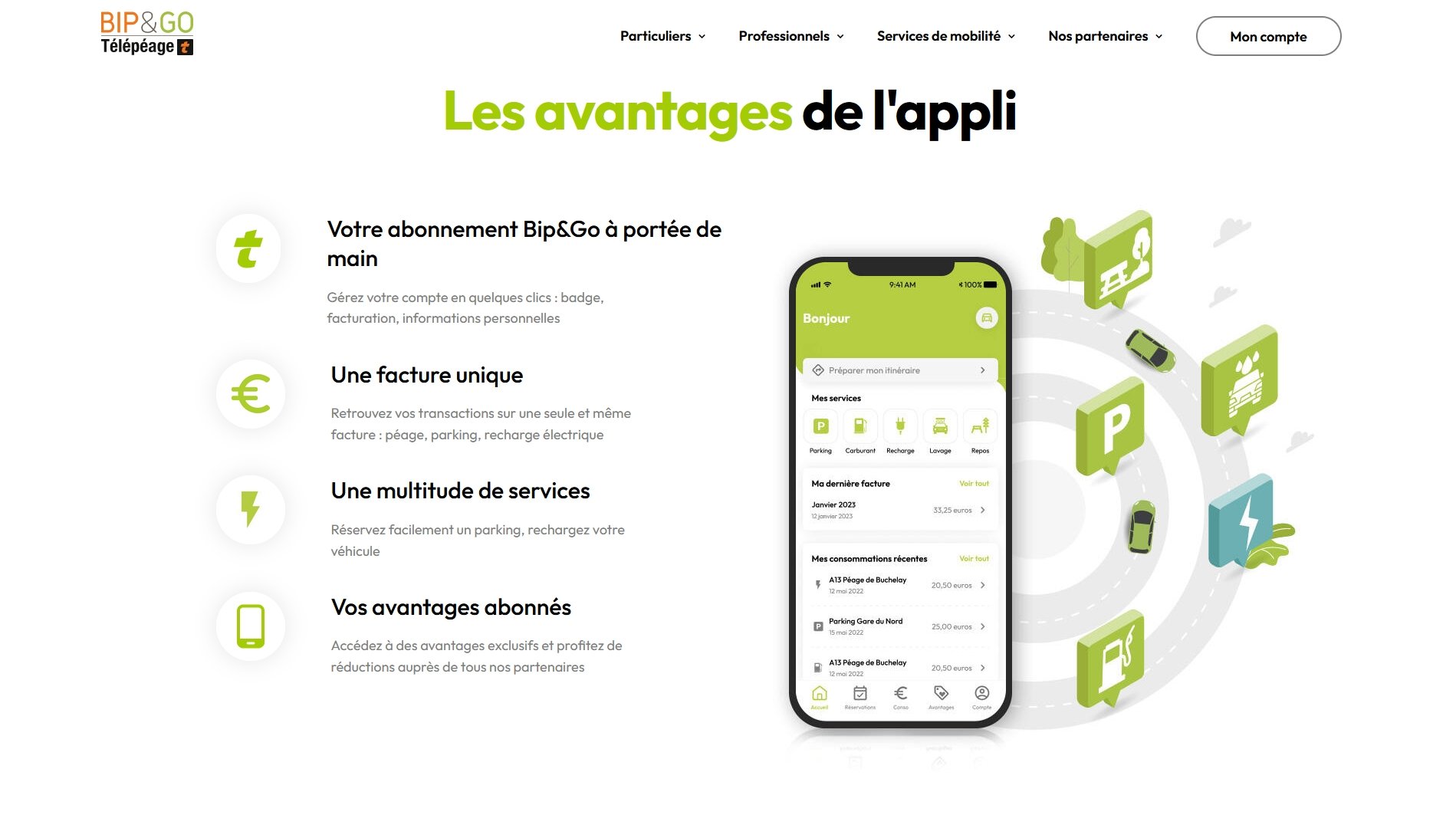 Bip&Go application