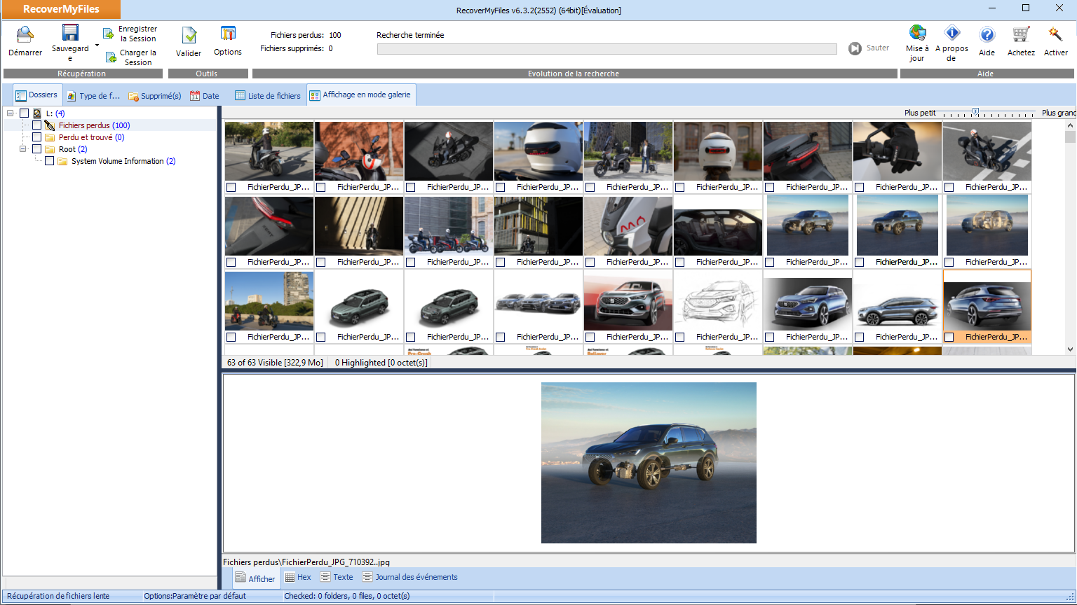 Recover My Files en action.