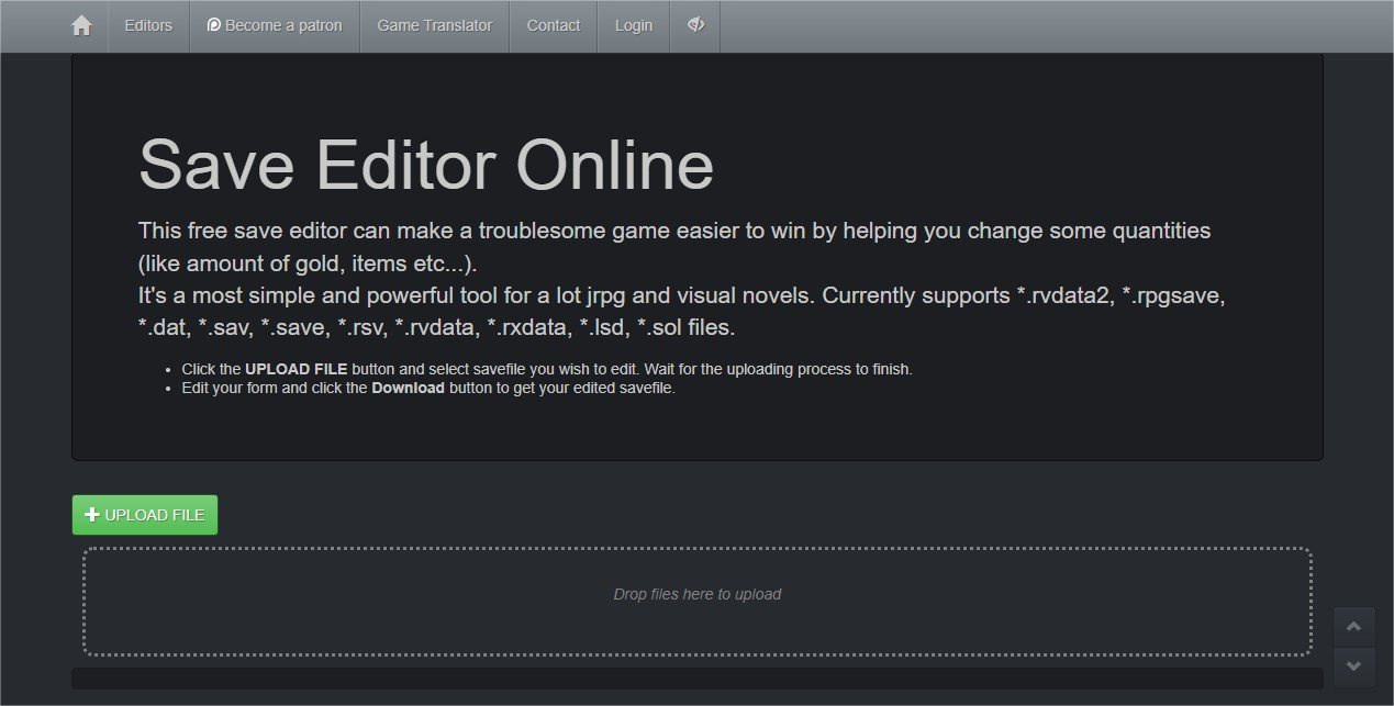 Save Editor s’utilise selon la version du jeu concerné, sans télécharger de logiciel et avec une attention portée à la confidentialité des données - © Save Editor