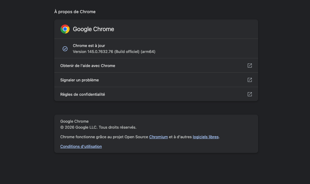 Si vous êtes sur Chrome et que vous n'avez pas mis à jour votre navigateur récemment, il va falloir songer à vous y astreindre. © Clubic