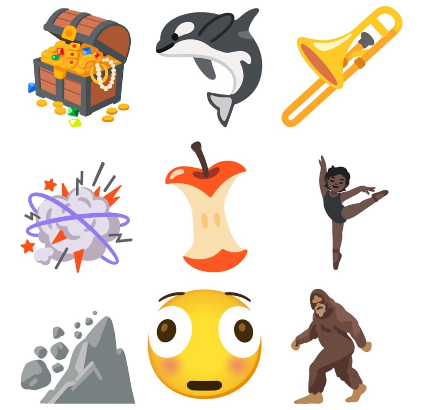 Les neufs nouveaux émojis à venir prochainement sur vos claviers virtuels. © Unicode Consortium