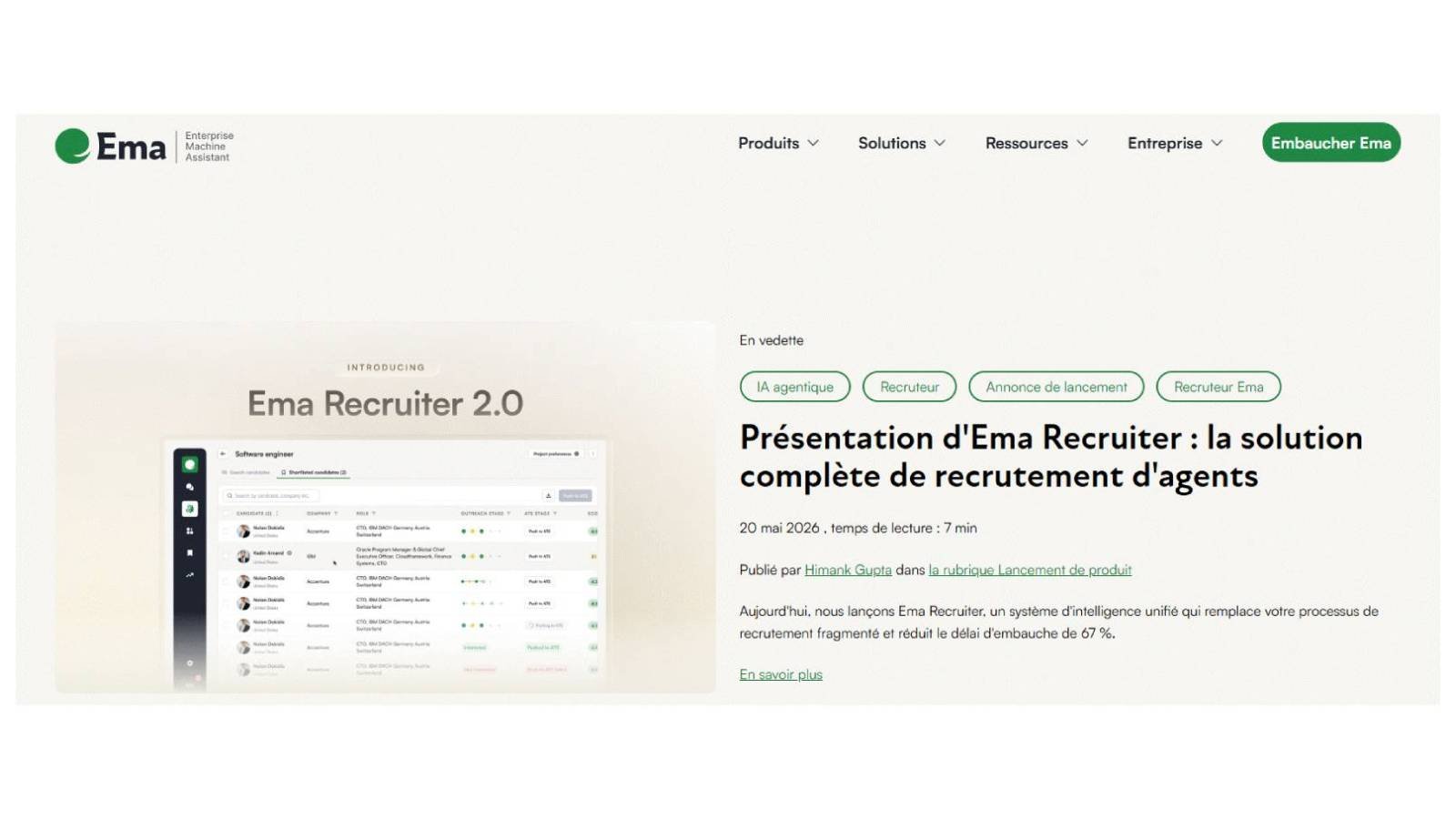 Ema automatise les processus métiers grâce à des agents IA capables d'interagir avec plus de 250 applications et d'exécuter des tâches complexes. © Ema
