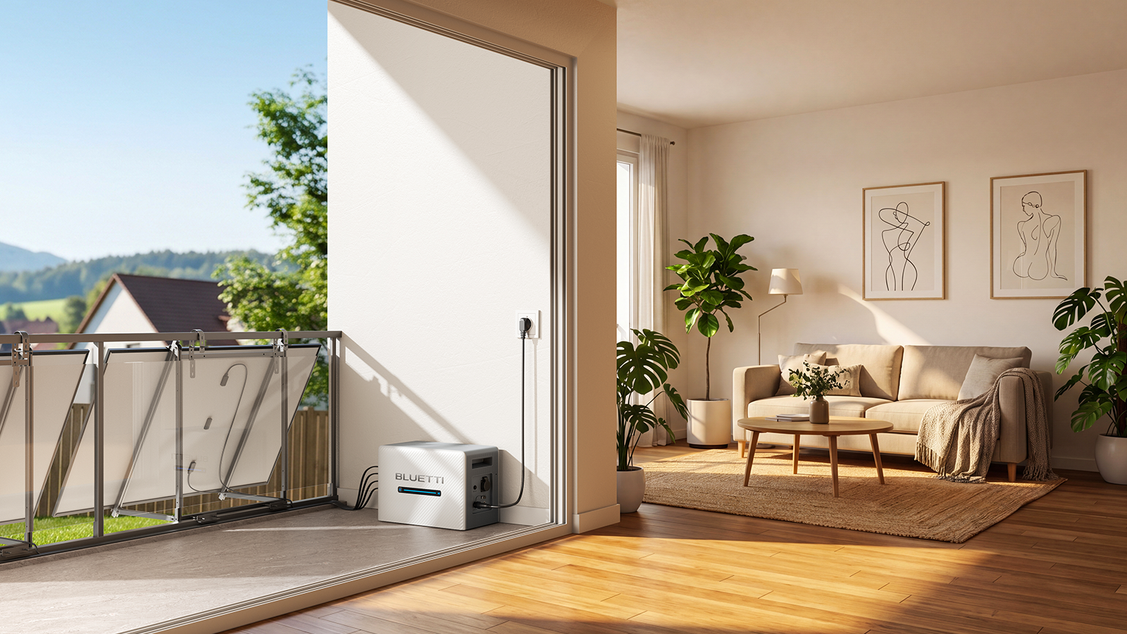 Le Balco 260 séduit par son installation simple, sans travaux lourds ni électricien. ©Bluetti