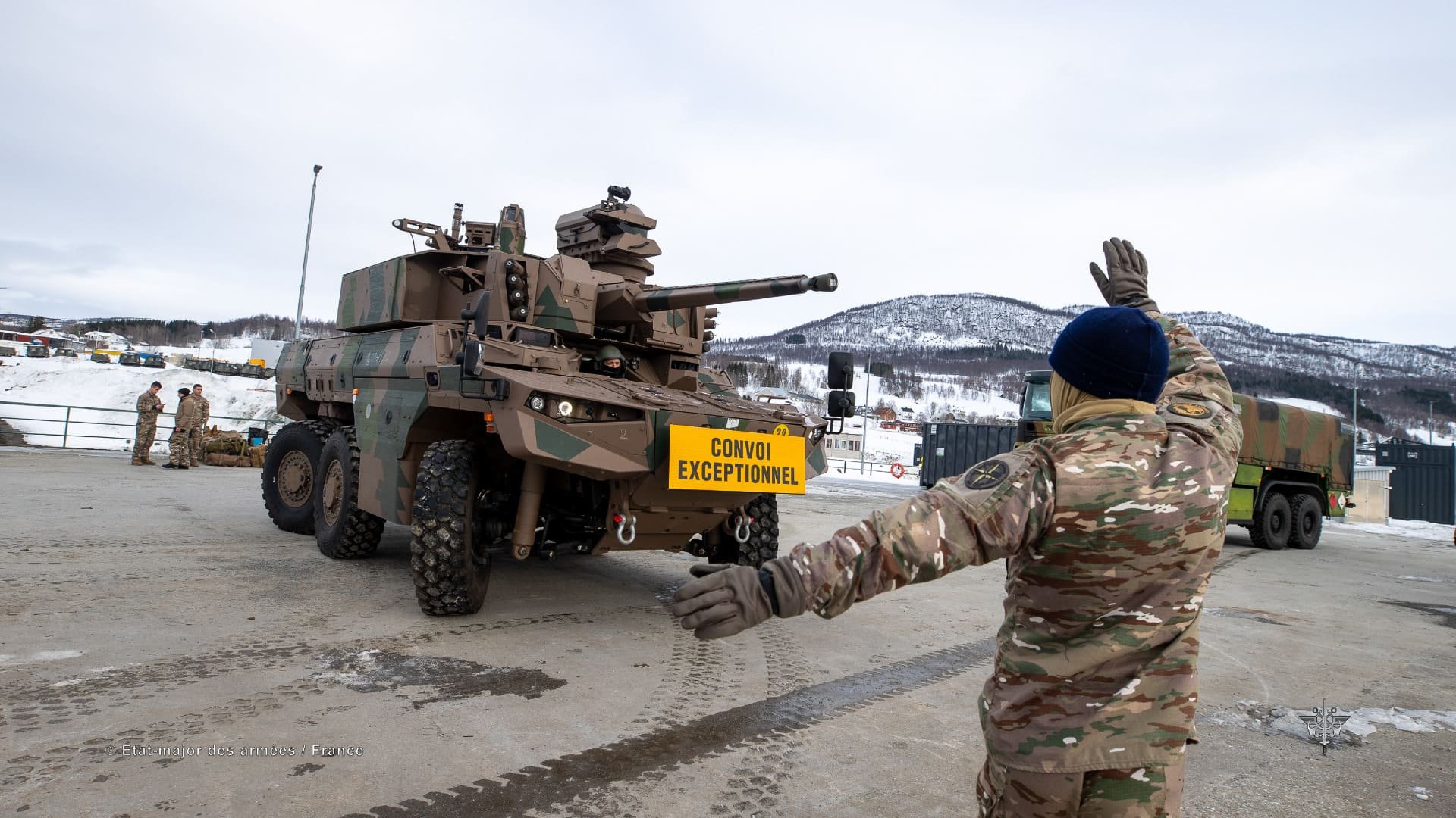 Ici, le déploiement du véhicule jaguar en condition grand froid. © armée de Terre