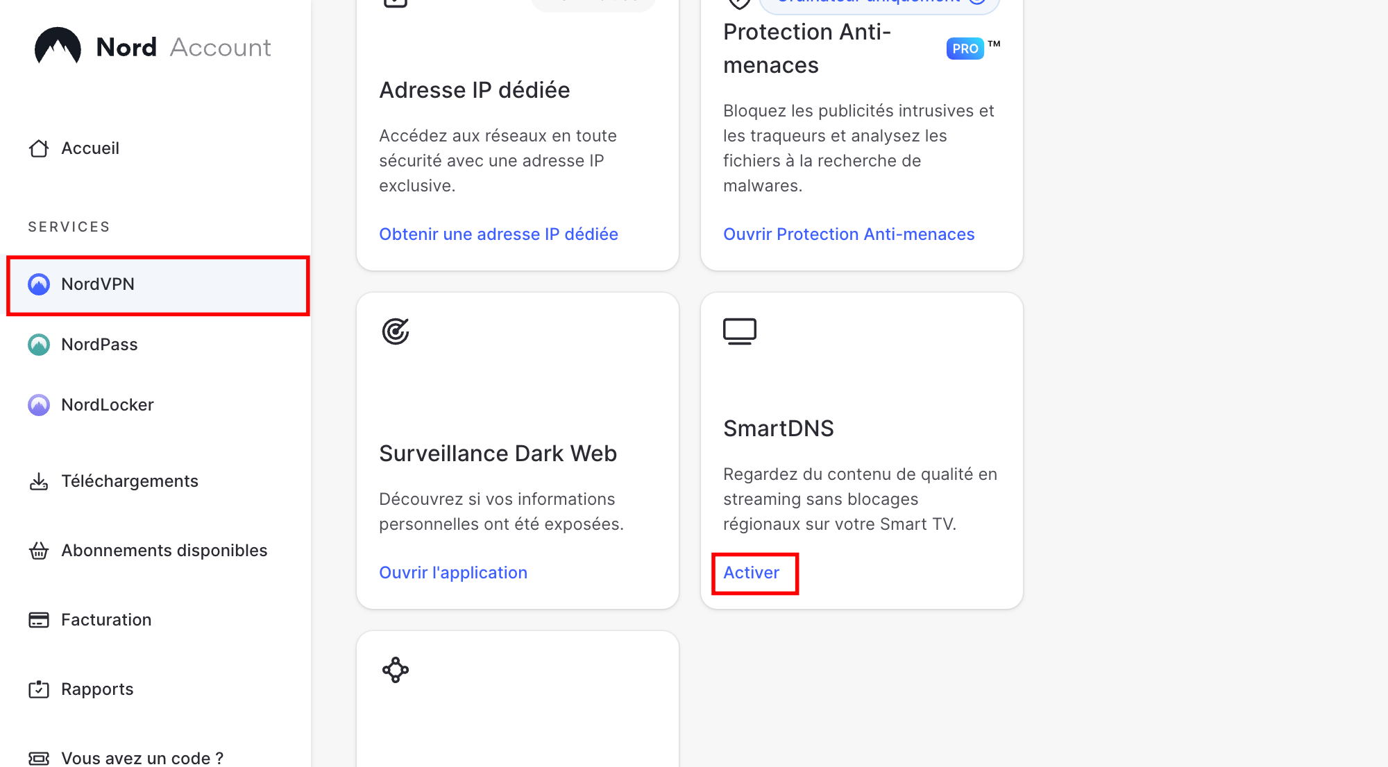 L'option SmatDNS de NordVPN. © Clubic
