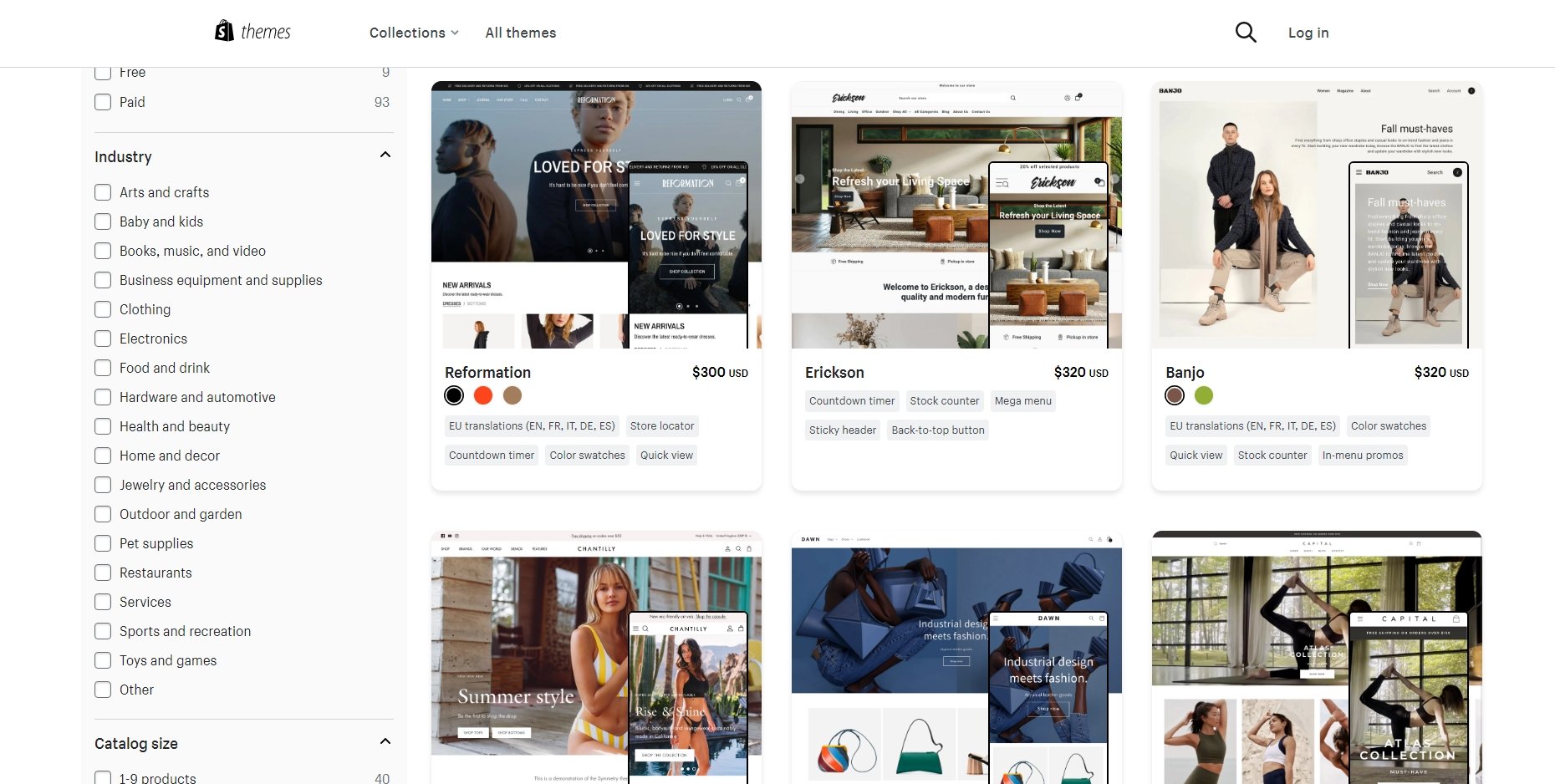 @Shopify : des thèmes conçus pour la vente en ligne