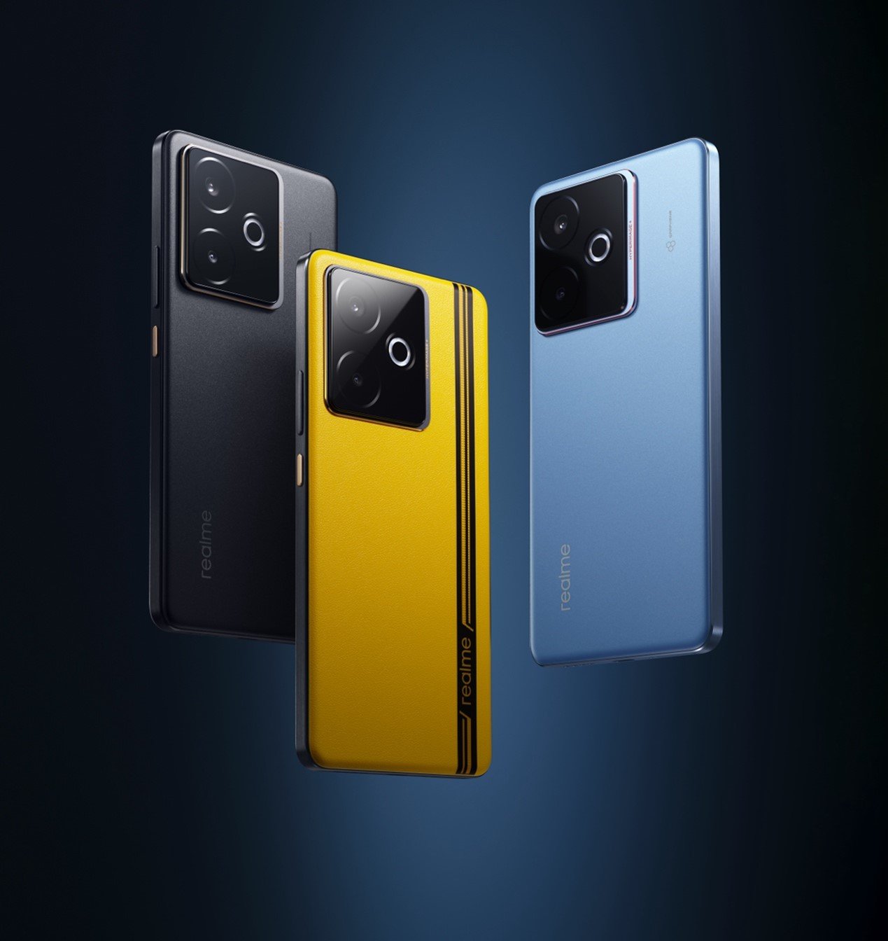 Les différentes finitions du Realme GT 7. ©Realme