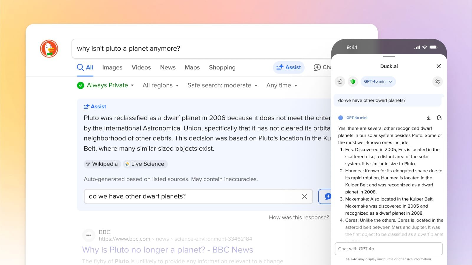 DuckDuckGo muscle son IA : un moteur plus intelligent et toujours anonyme © DuckDuckGo