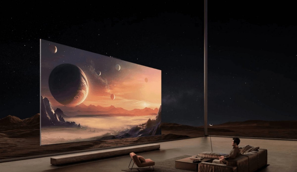 Voici le démesuré Huawei Mate TV Max et ses 110 pouces. © Huawei