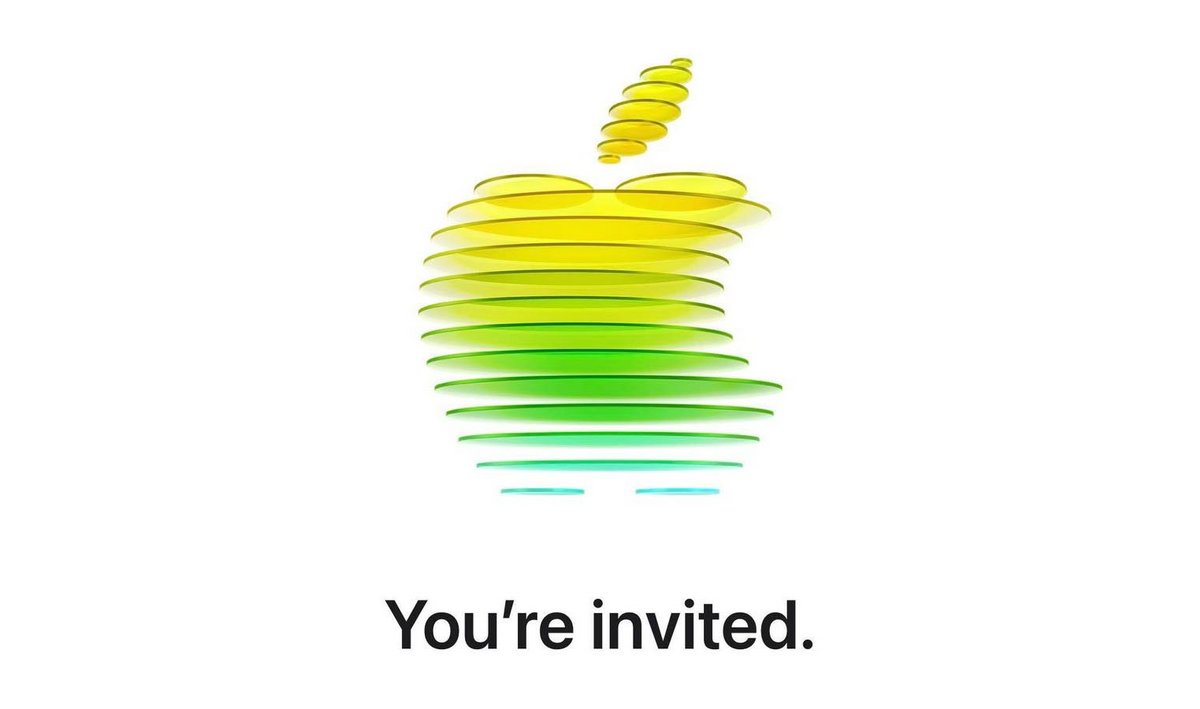 Sur ce carton d'invitation, les futures couleurs du MacBook ? ©Apple