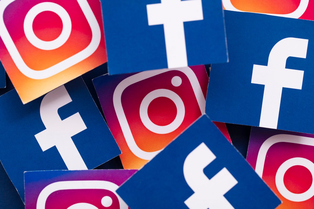 Les logos de Facebook et d'Instagram. ©Ink Drop / Shutterstock