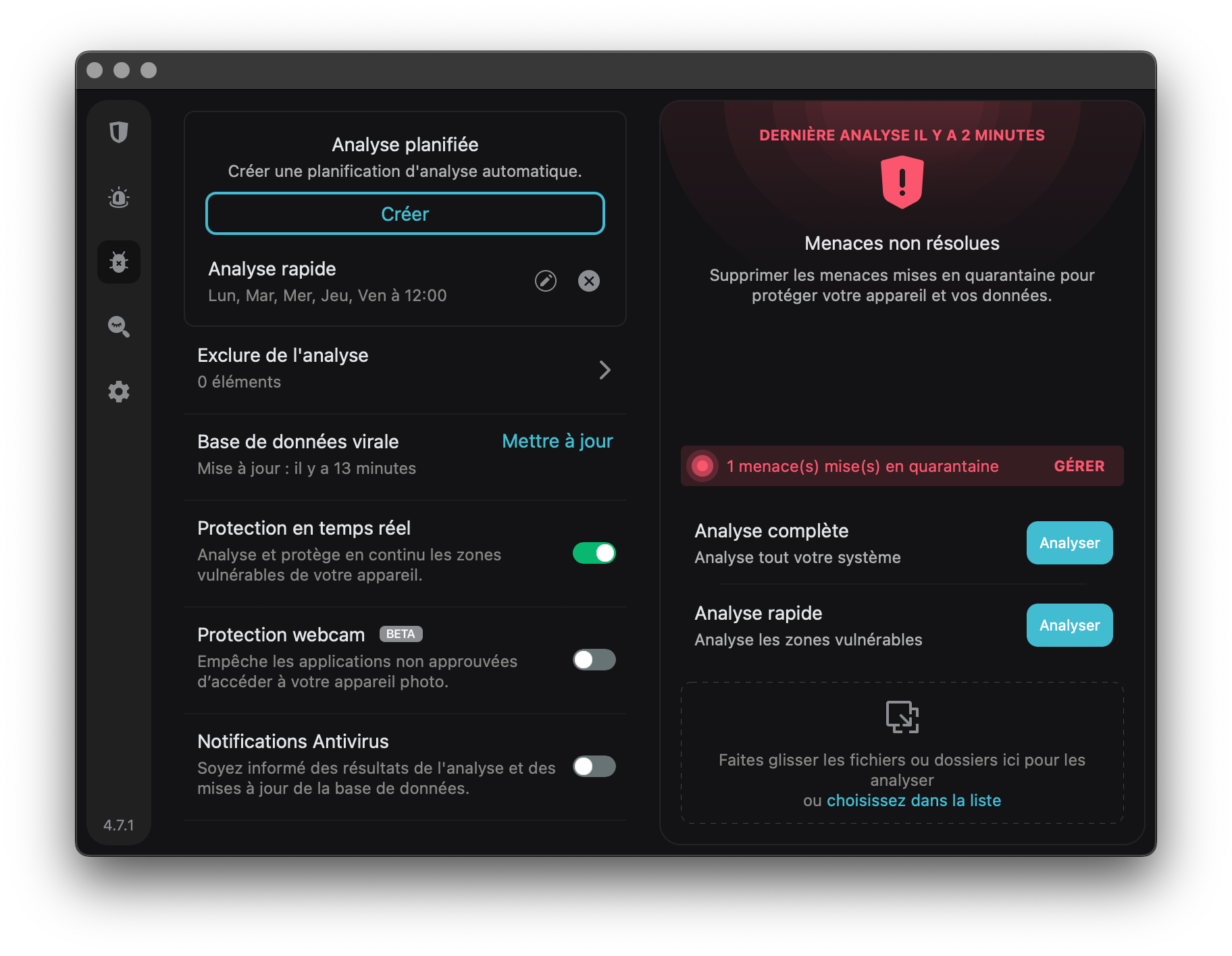 Surfshark One - Planification d'une analyse