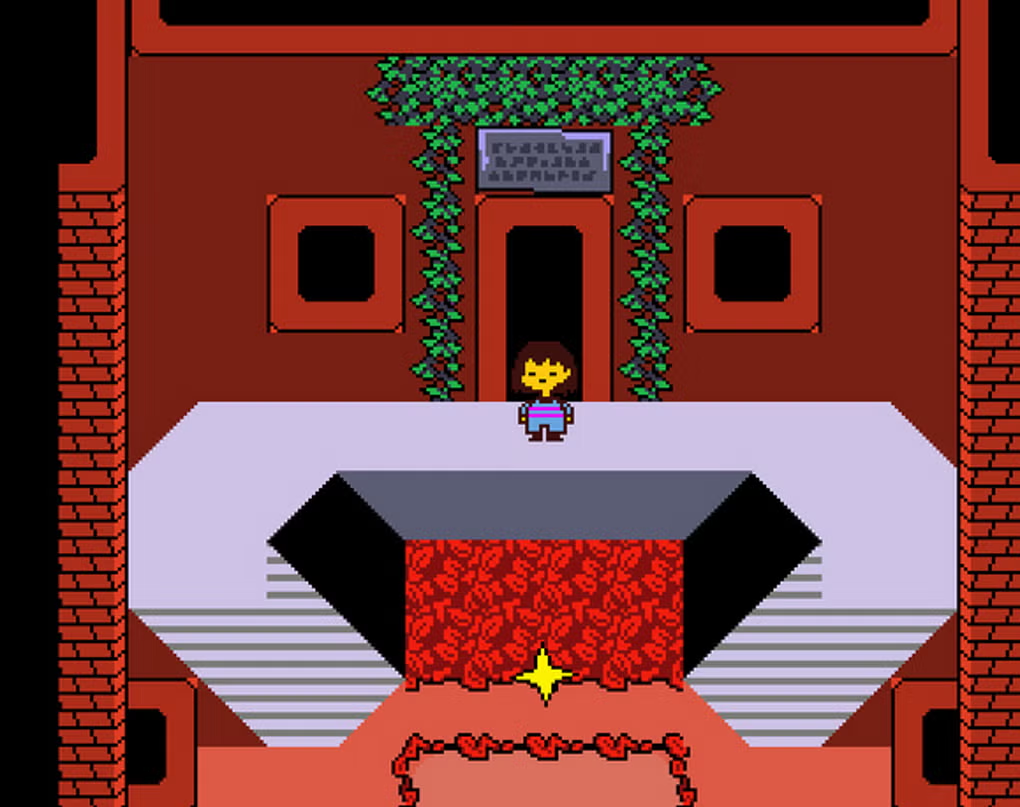 L’entrée des Ruines, premier pas dans un monde mystérieux et silencieux. - © Undertale: Underfell