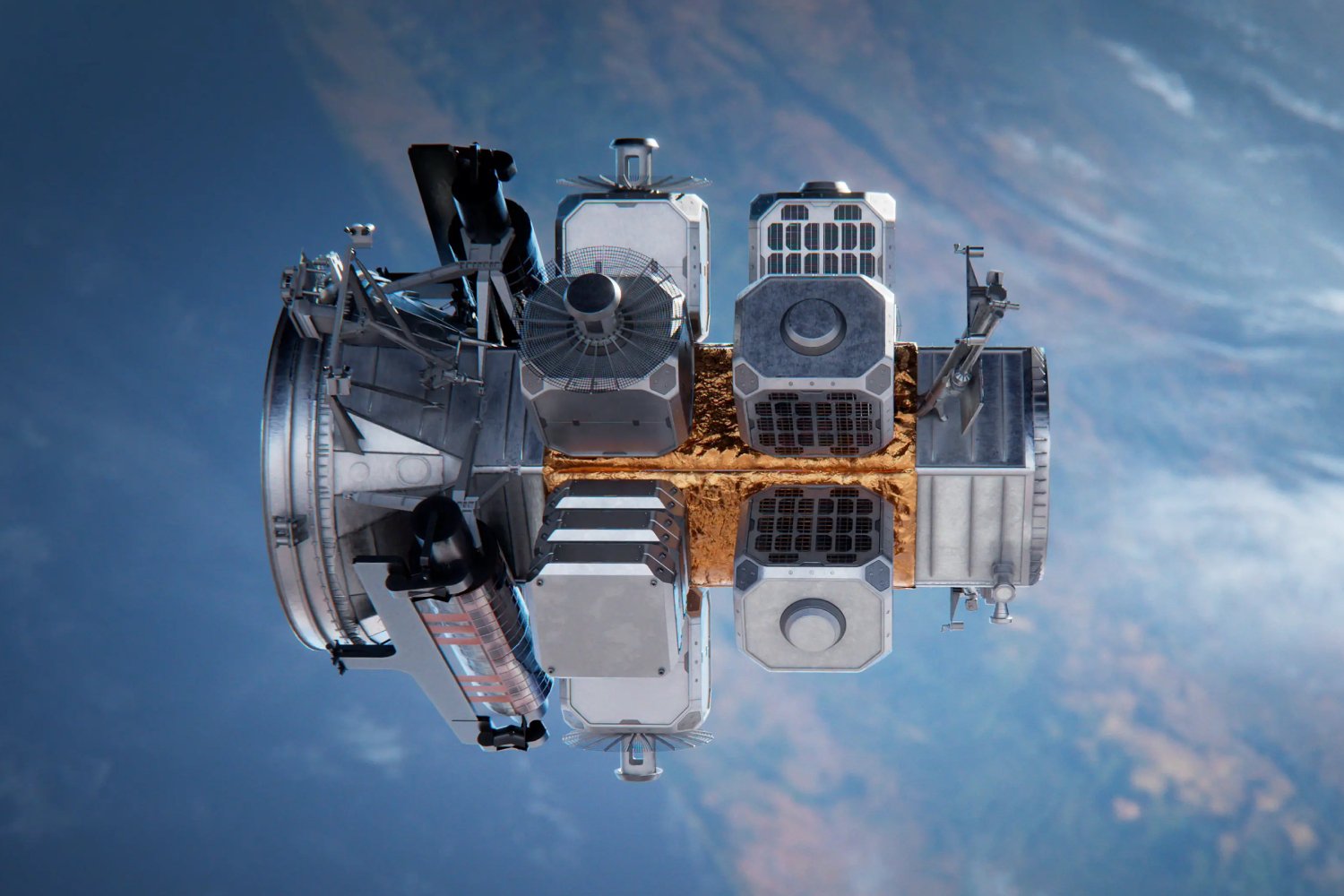 Rendu 3D du vaisseau Blue Ring de Blue Origin. ©Blue Origin