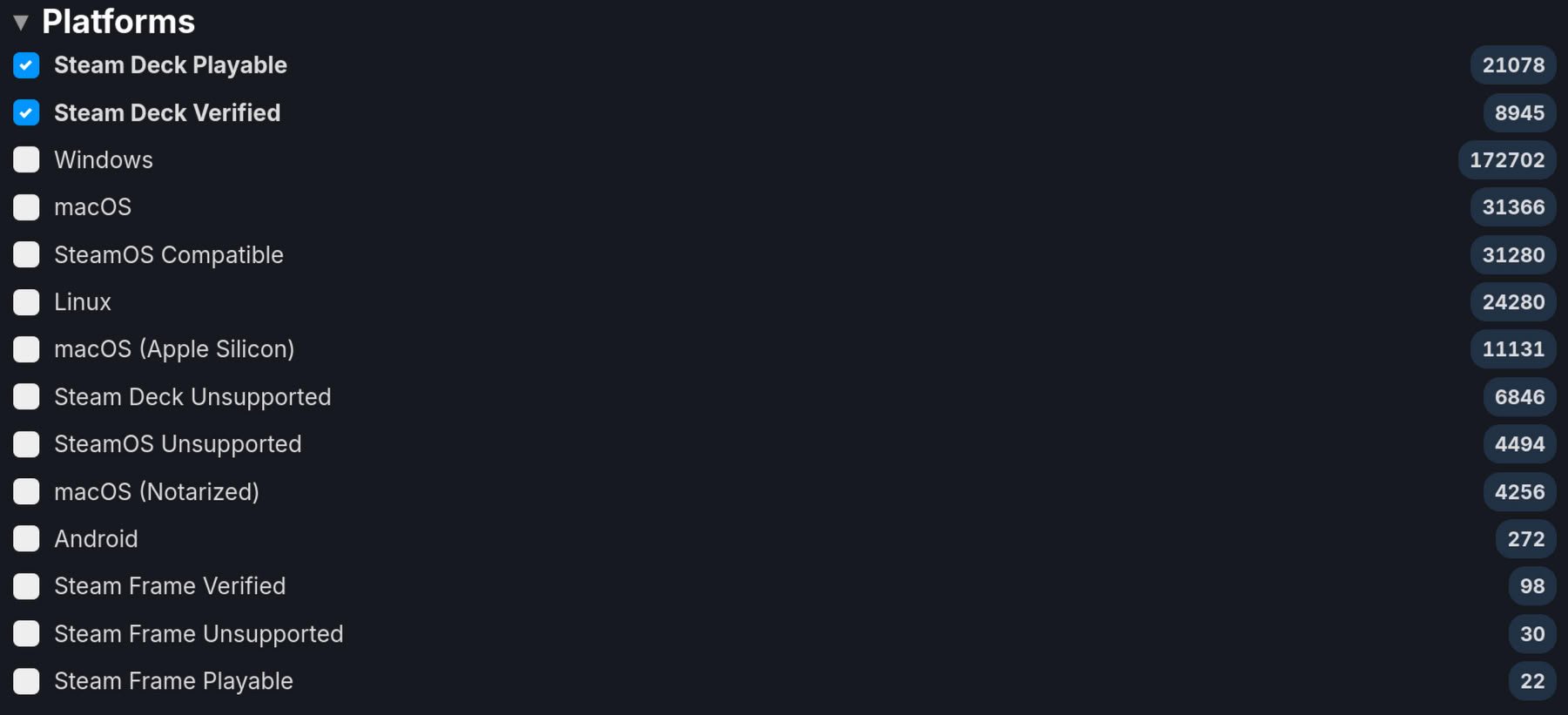 Via SteamDB, on voit clairement que plus de 30 000 jeux sont maintenant au moins jouables. © VideoCardz