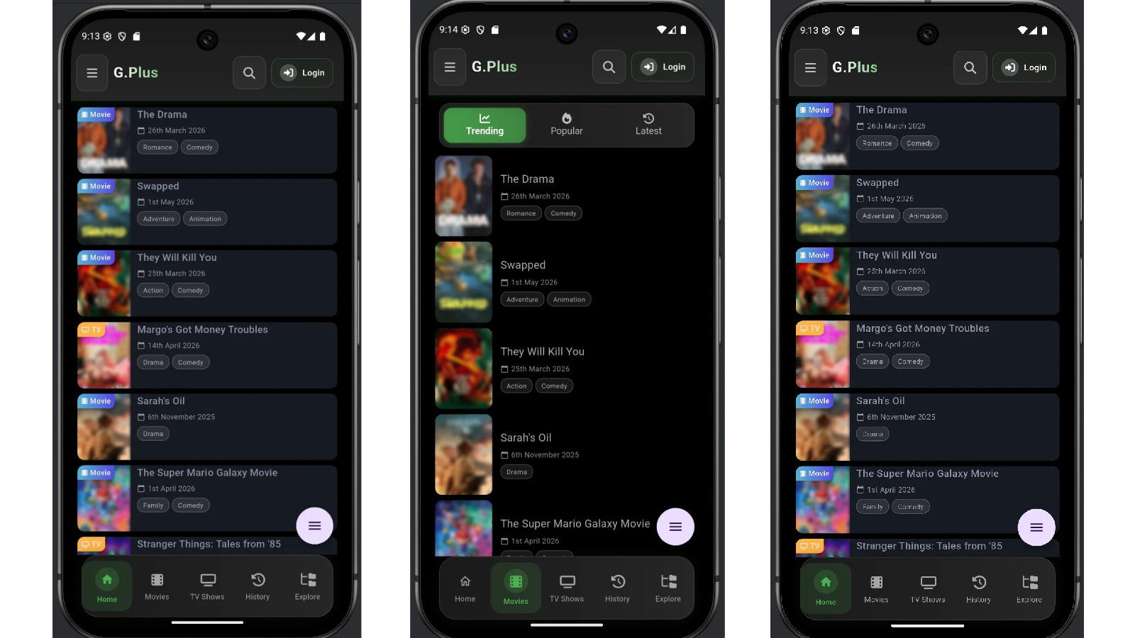 Goojara Plus est une application Android pour rechercher des films et des séries, consulter leurs informations, découvrir des bandes-annonces et gérer vos favoris. Elle ne propose ni streaming ni téléchargement de contenus. © TikTech Studio